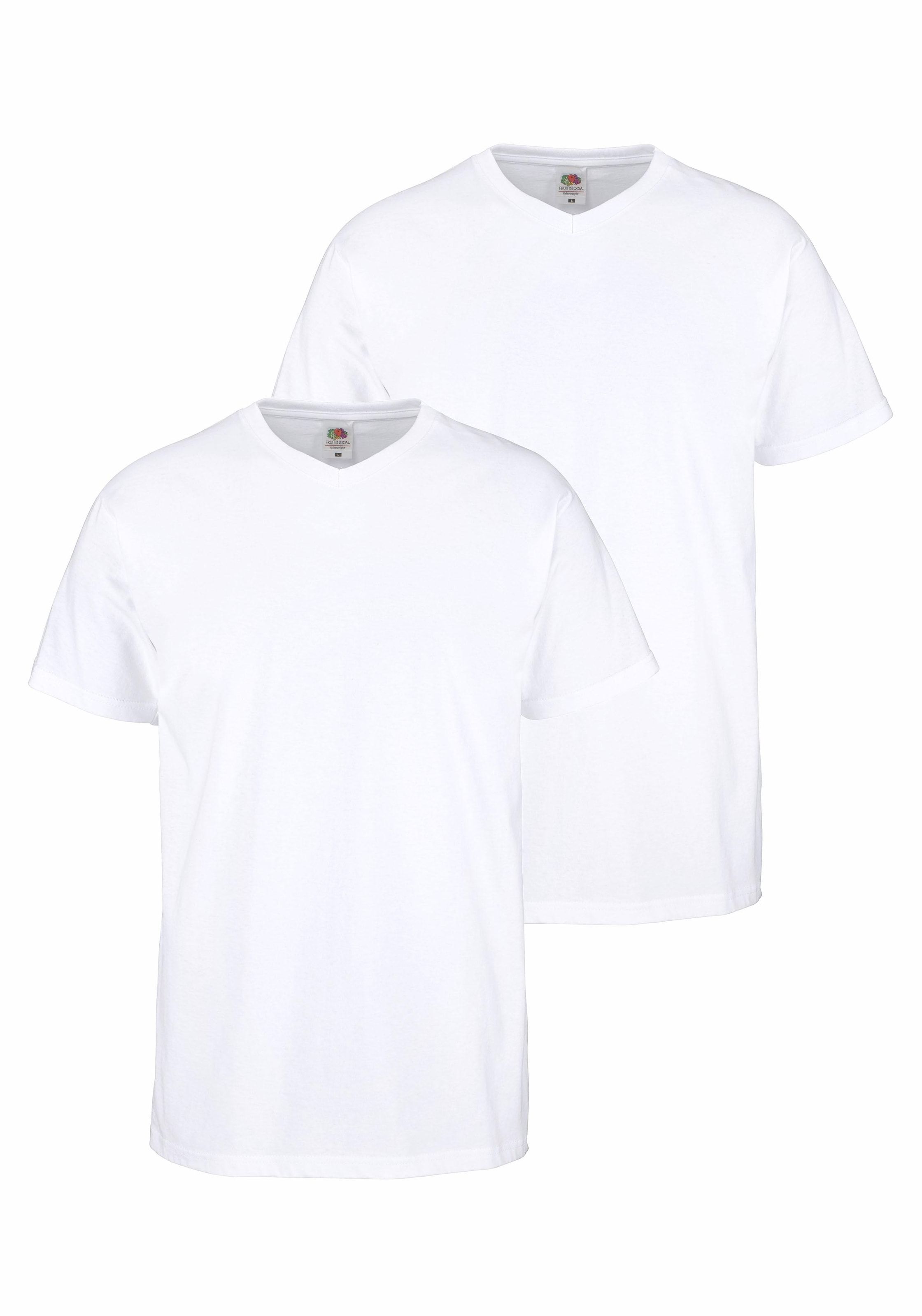 T-Shirt, (Packung, 2 tlg.), mit V-Ausschnitt