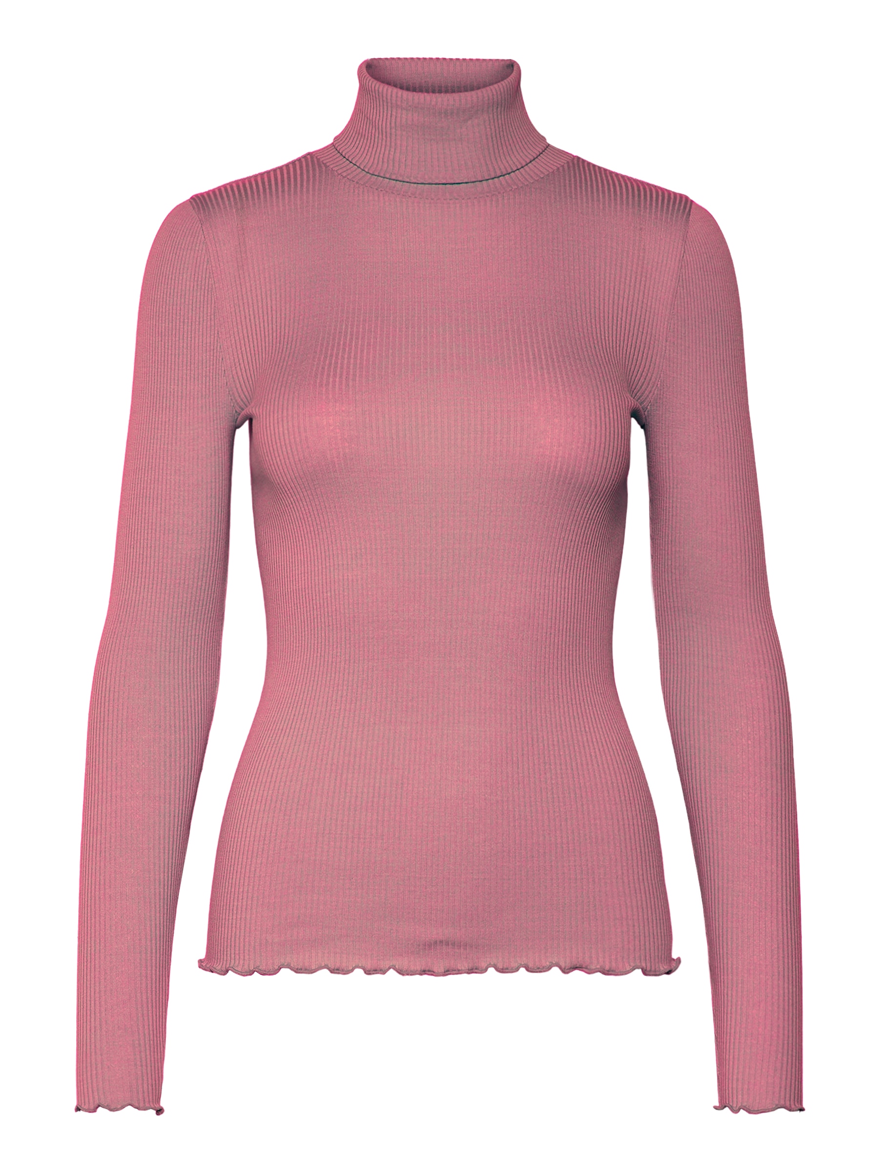 Image of rosemunde Rollkragenshirt "Beatha silk shirt mit Seide" mit langen Ärmeln, gewellter Saum, Seidenmischung