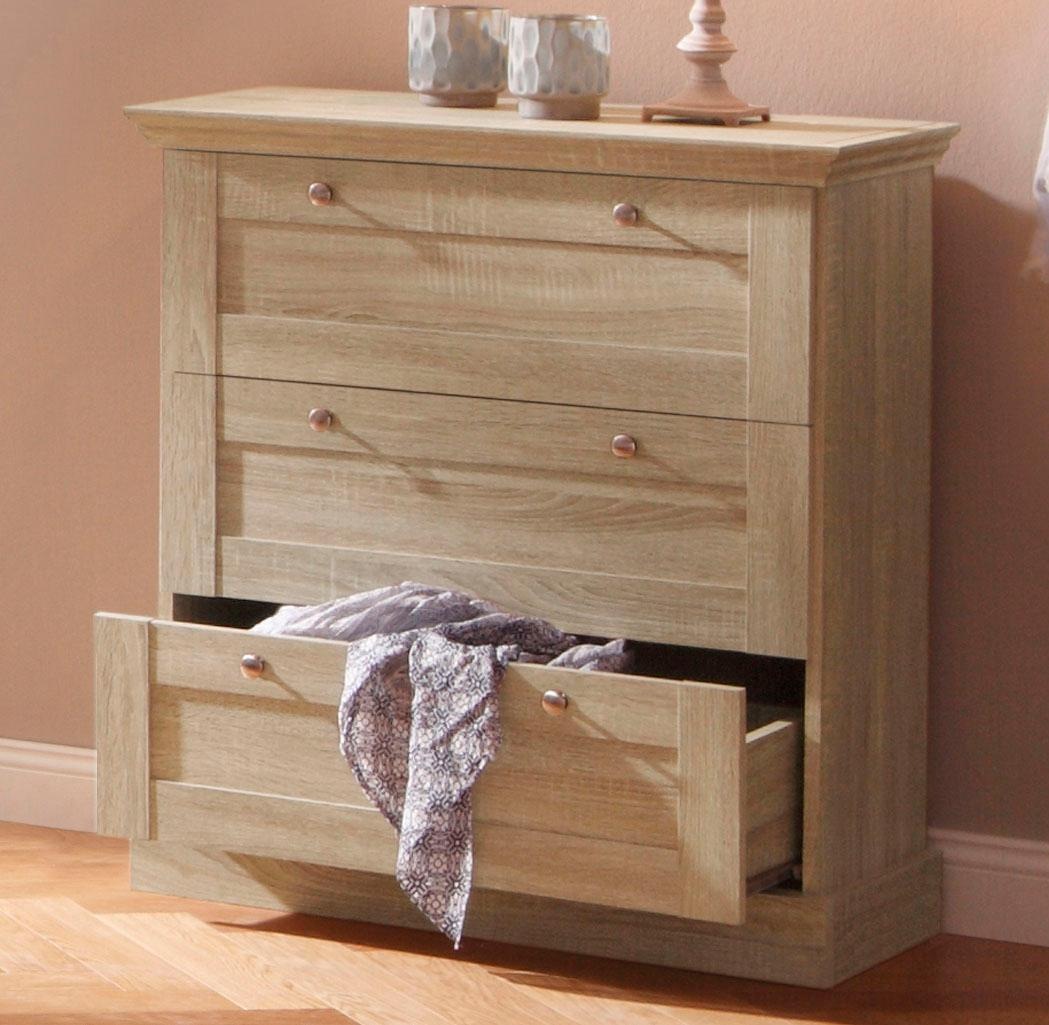 Image of GOODproduct Schubkastenkommode "Binz" mit schönen Metallgriffen, 3 Schubladen, Breite 75 cm