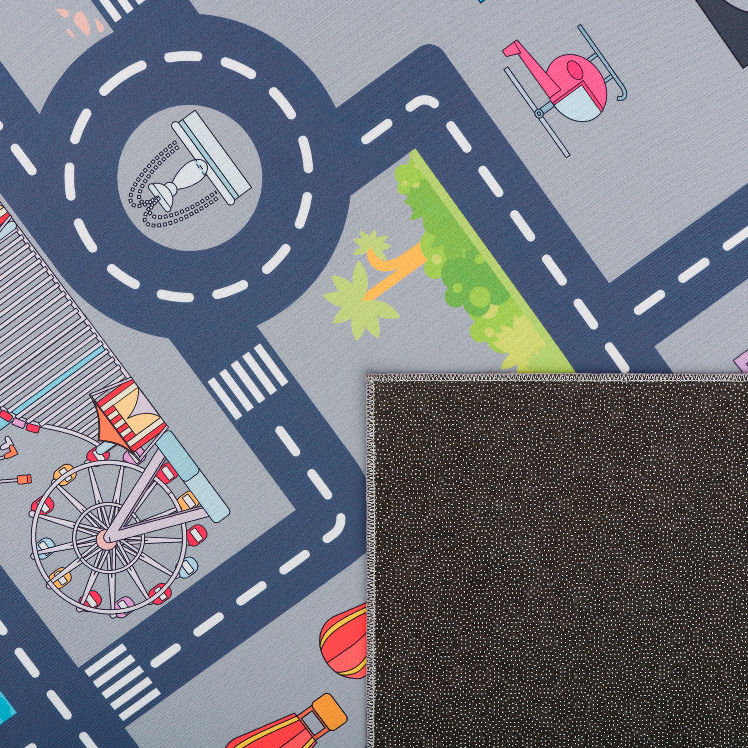 Paco Home Kinderteppich »Bino 575«, rechteckig, 4 mm Höhe, Kurzflor, Strassen-Spiel-Teppich, Kinderzimmer