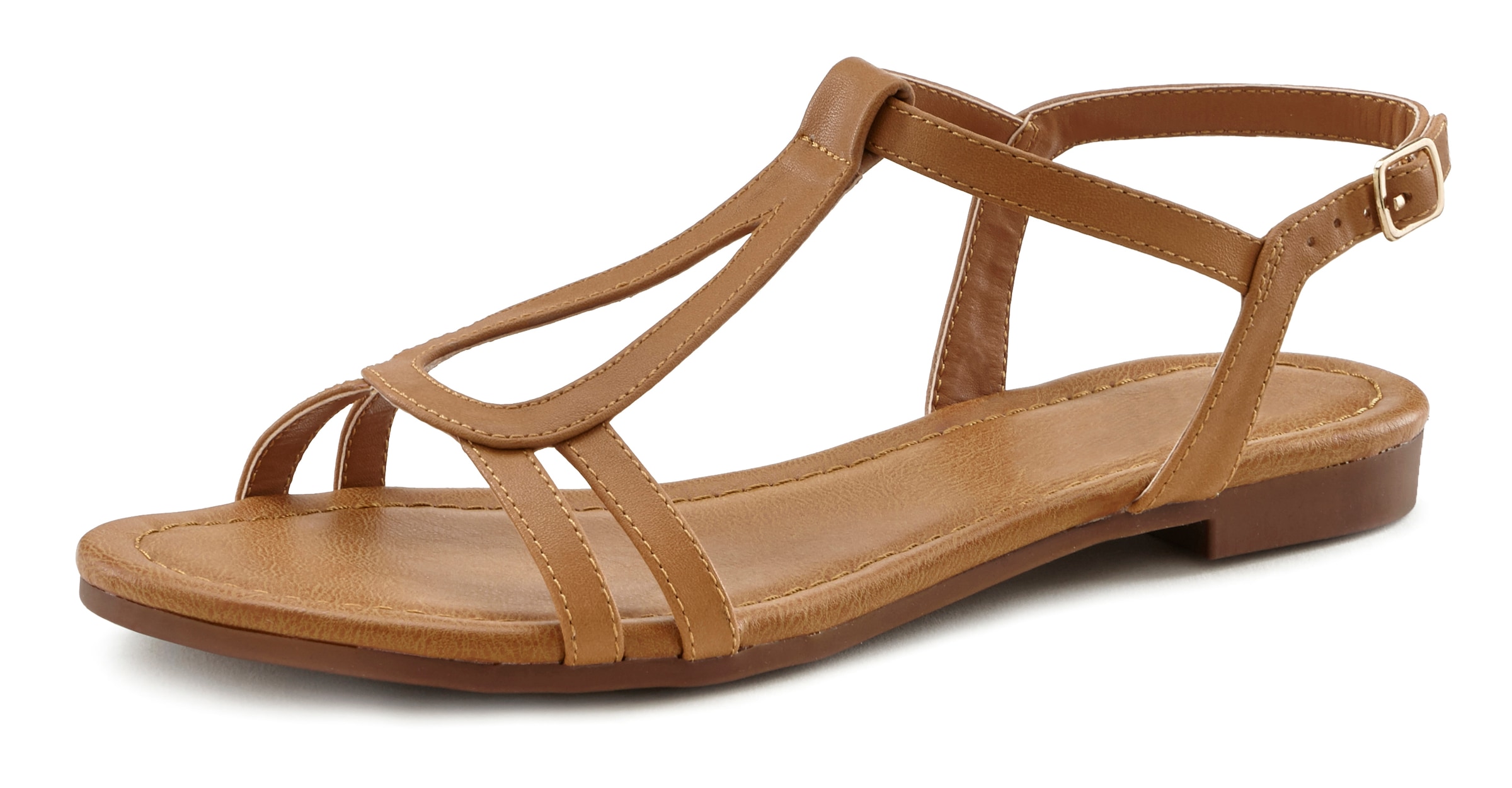 Vivance Sandale »Sommerschuh«, Sandalette, Sommerschuh mit raffinierten Riemchen VEGAN