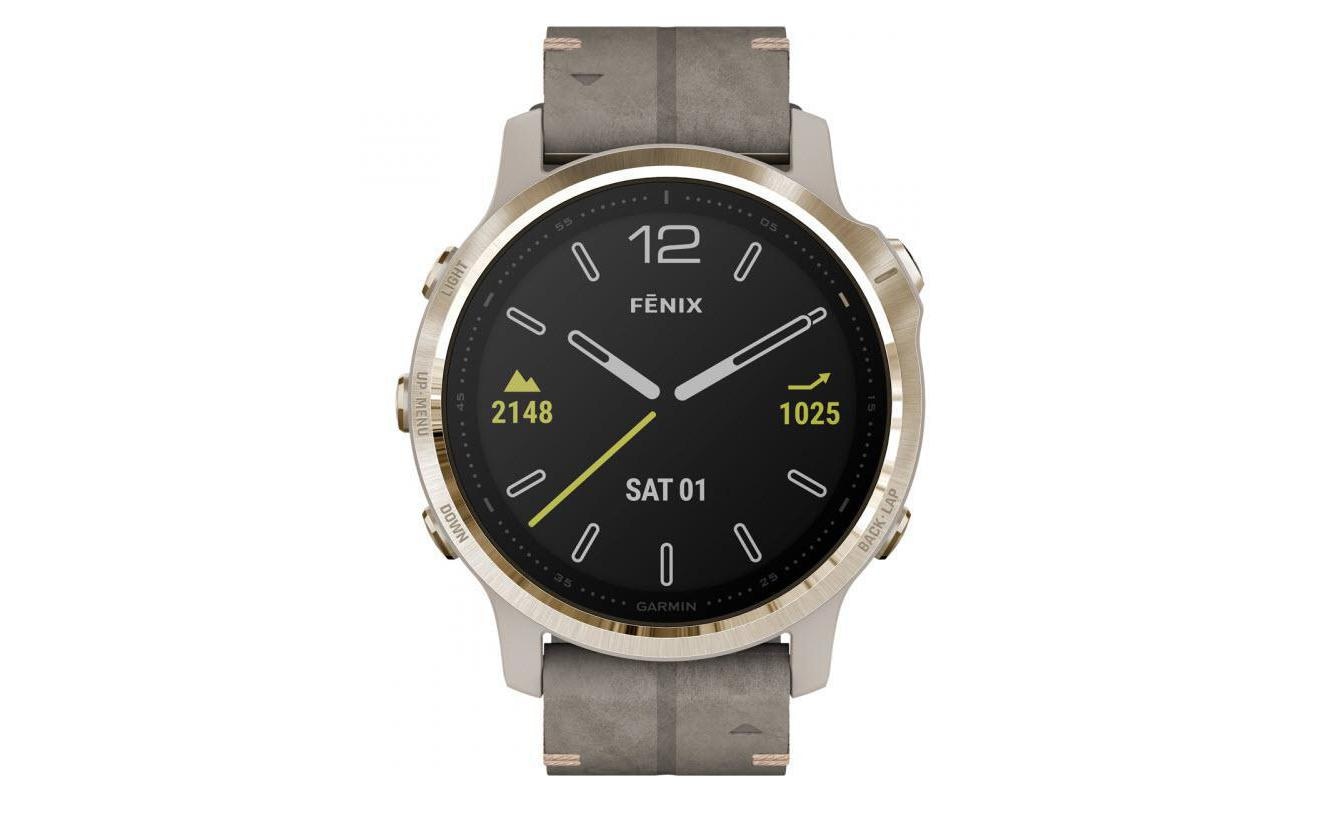 Garmin Smartwatch »Fenix 6S Sapphire Silberfarben/Grau/Goldfarben«,)