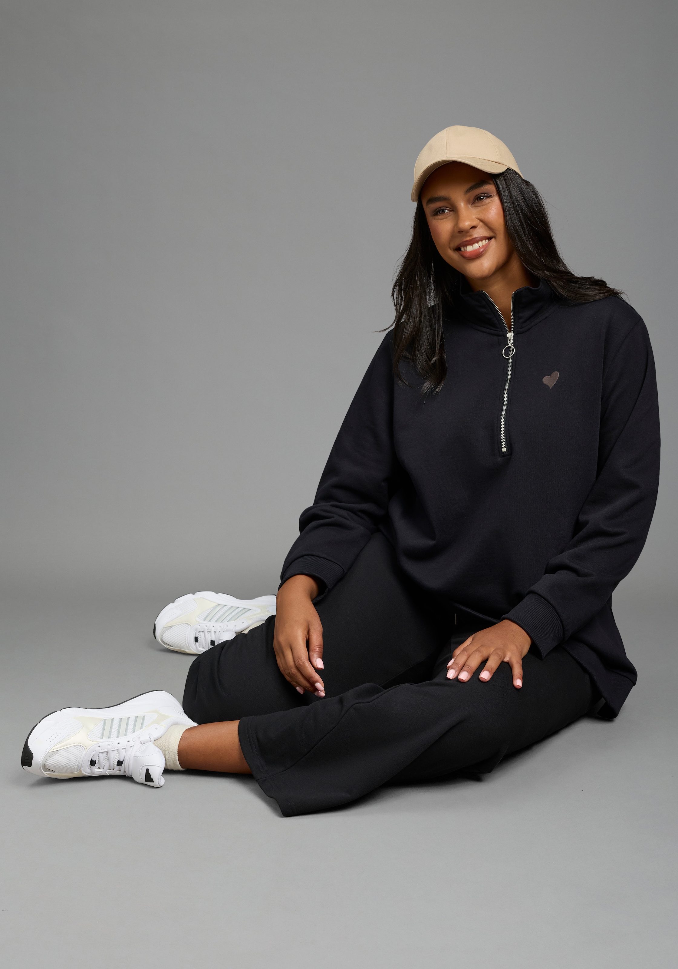 Laura Scott CURVE Sweat-shirt long »Grosse Grössen«
