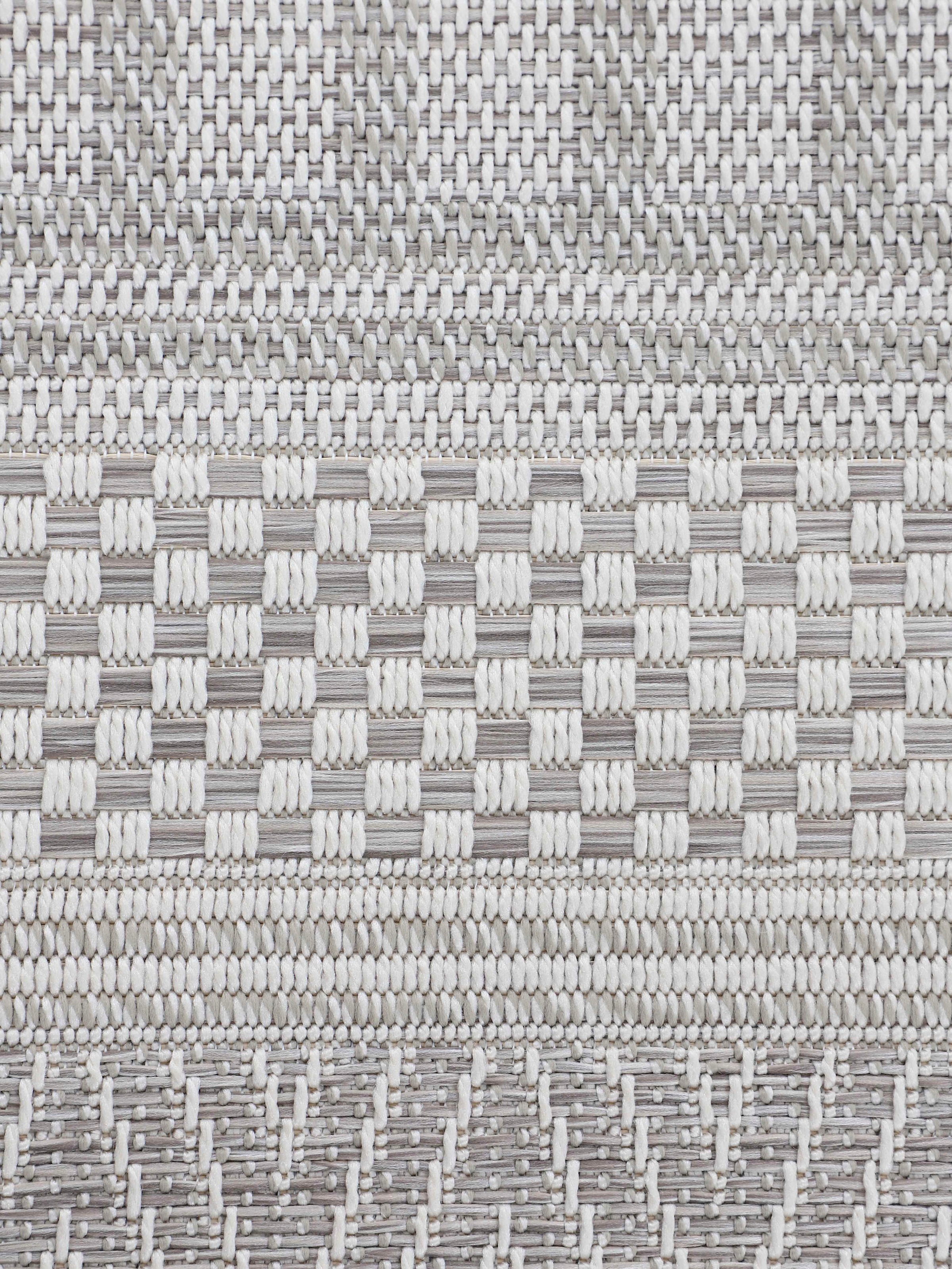 carpetfine Teppich »Boho 100«, rechteckig, 4 mm Höhe, robustes Flachgewebe, Sisal Optik, UV-beständig, Aussenbereich
