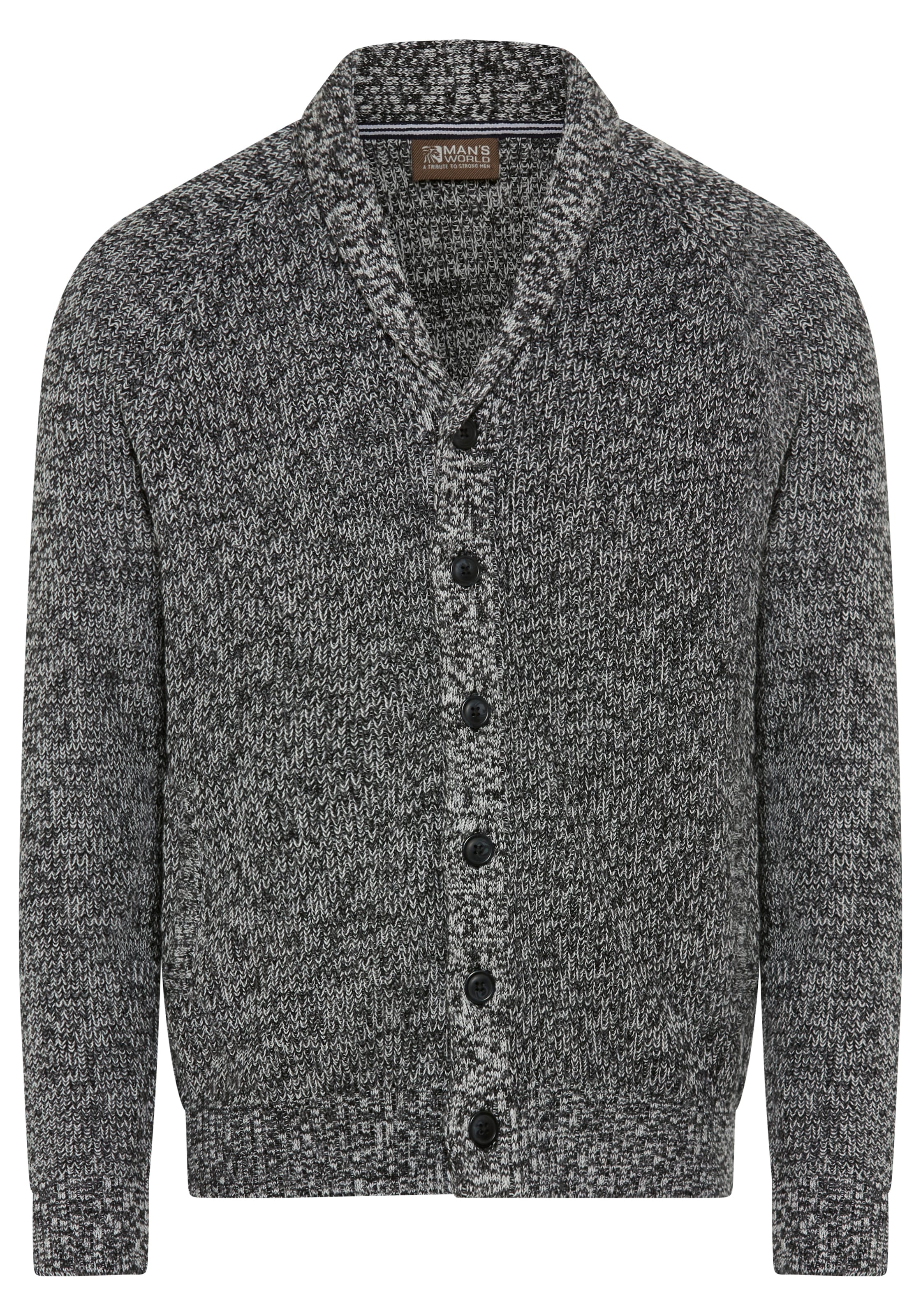 Man's World Veste en tricot »Neue Kollektion! Mit Knopfleiste und Taschen« melierte Optik ,weicher Griff, Perfekt für die kältere Jahreszeit