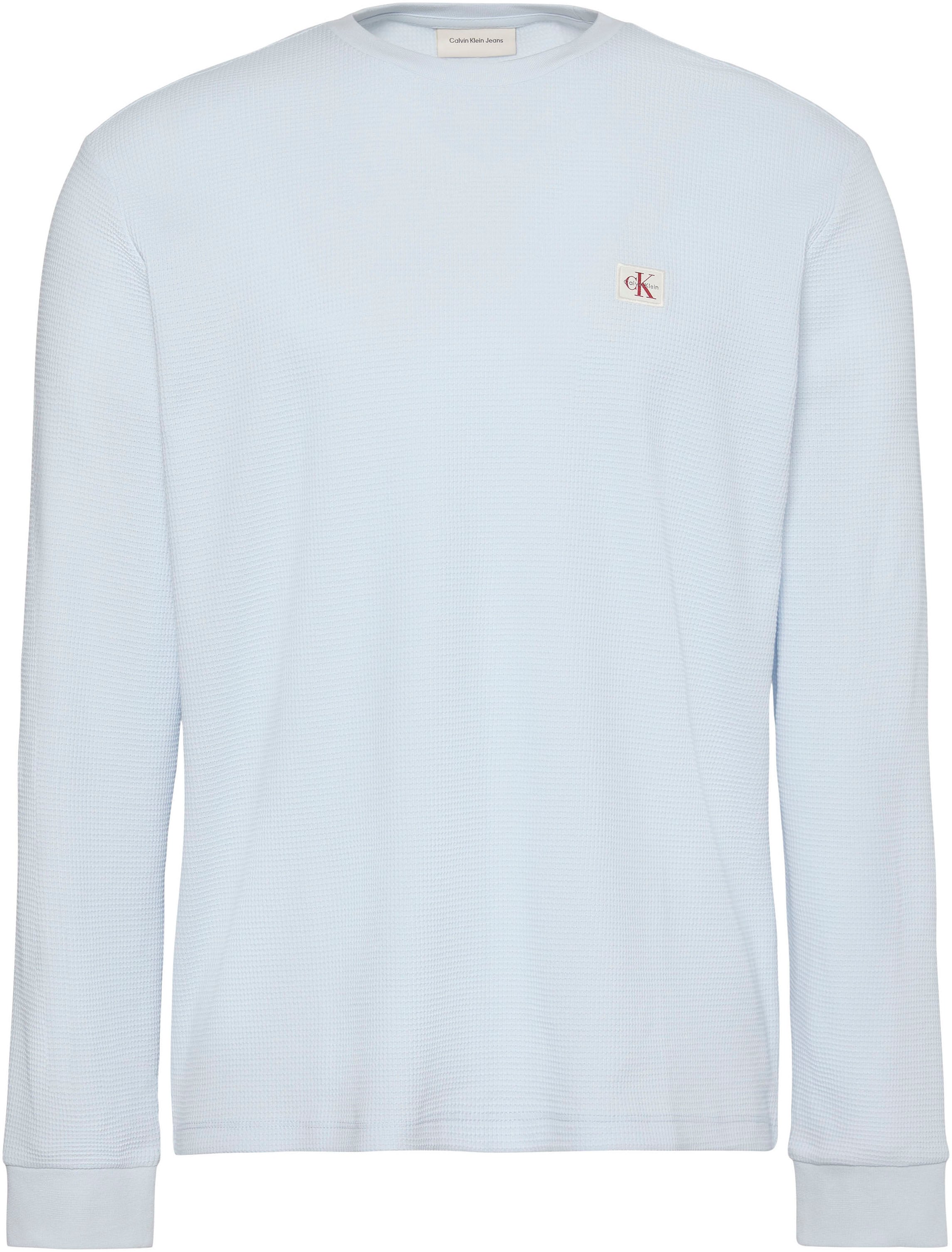 Calvin Klein Jeans T-shirt à manches longues »LS WAFFLE BADGE CREWNK TEE« avec encolure ronde
