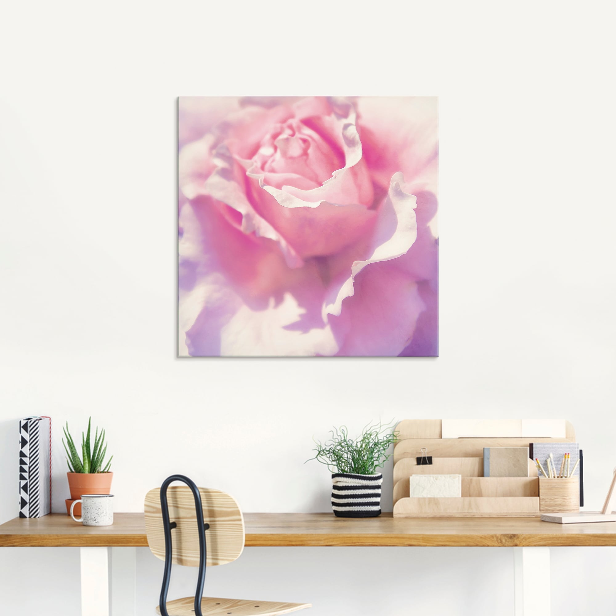 Artland Tableau en verre »Rosa« 1 cuis tlg. in verschiedenen Grössen