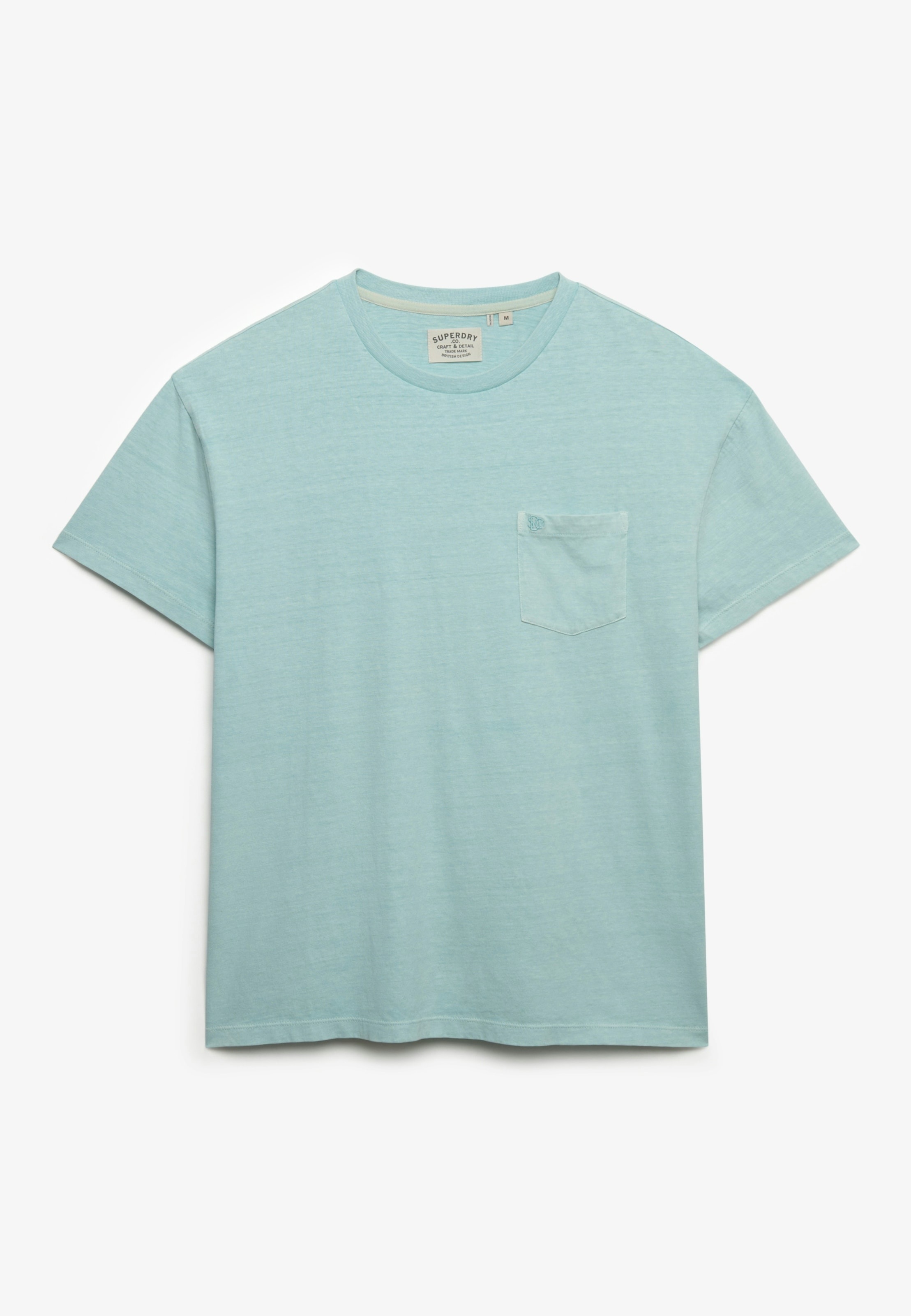 Superdry Rundhalsshirt »COTTON CLASSIC LINEN PKT TEE« aus tollem Baumwoll-Leinen-Mischgewebe