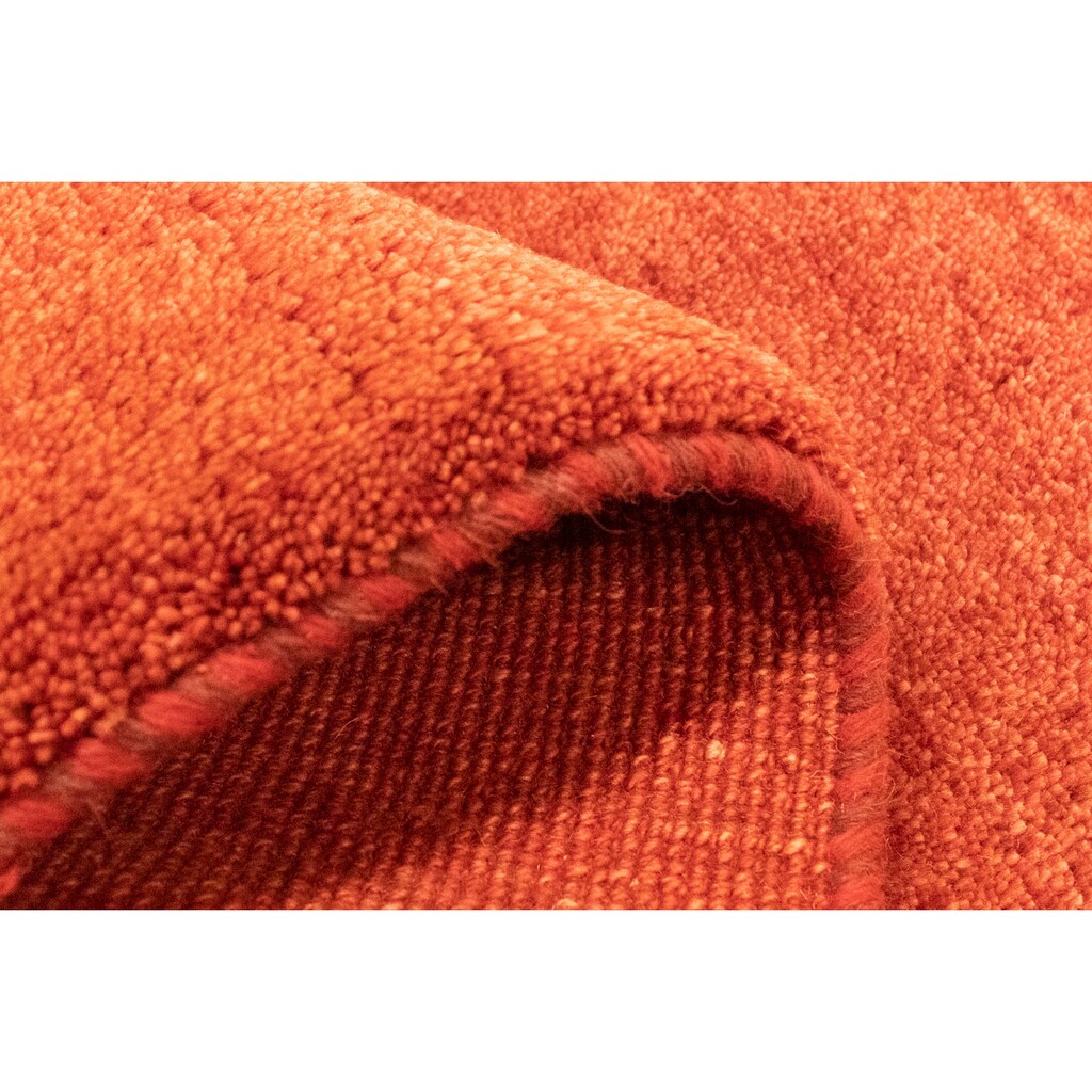 morgenland Wollteppich »Gabbeh Teppich handgeknüpft terrakotta«, rechteckig