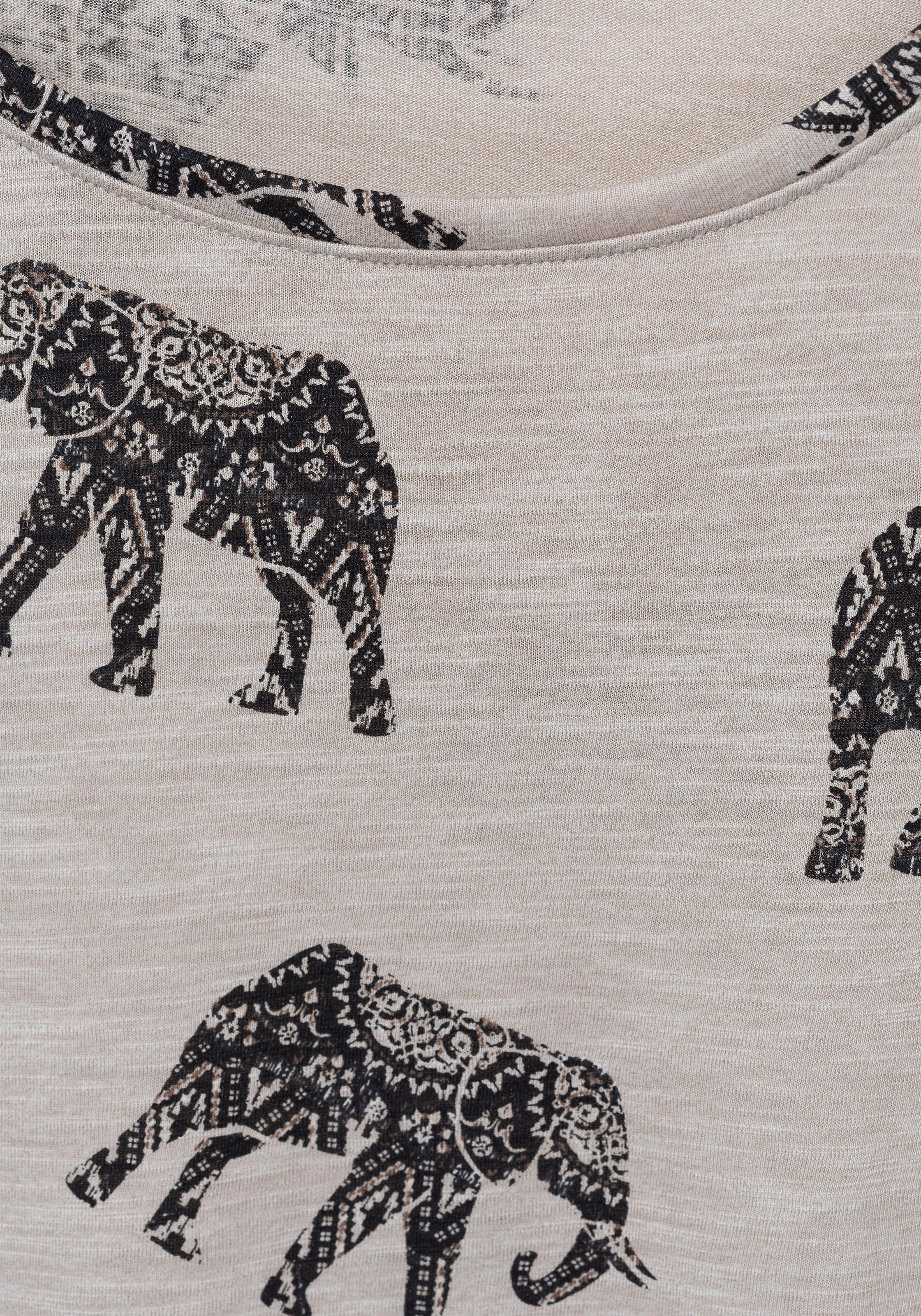 LASCANA T-Shirt »mit Elefanten-Motiv«, aus weicher Viskose-Qualität