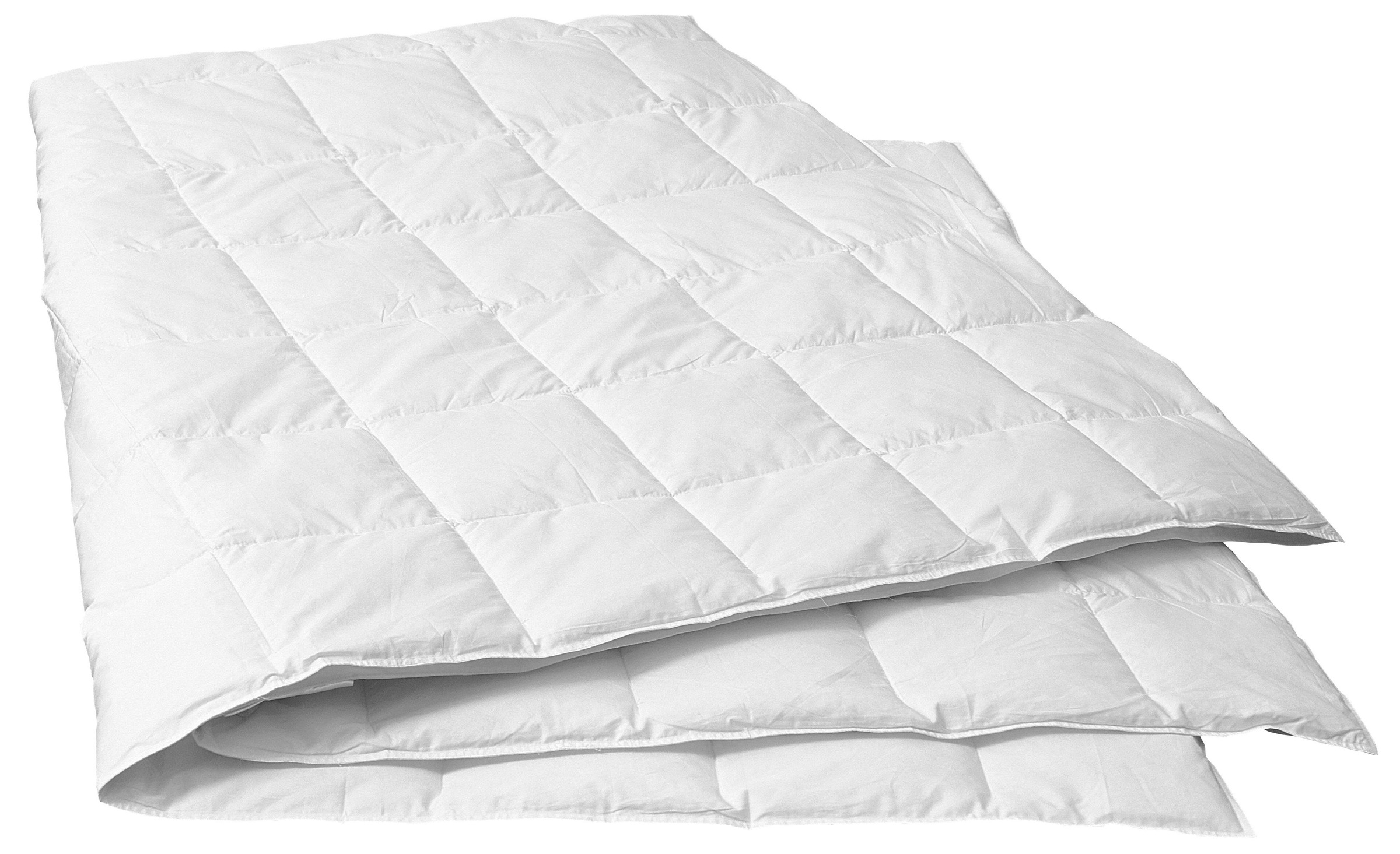 Image of billerbeck Einziehdecke »Sylvie Superlight«, extraleicht, Füllung 80% neue, reine Entendaunen, weiss, 20 % Entenfederchen, Klasse I (Euro-Norm), Bezug 100% Baumwolle, (1 St.) bei Ackermann Versand Schweiz
