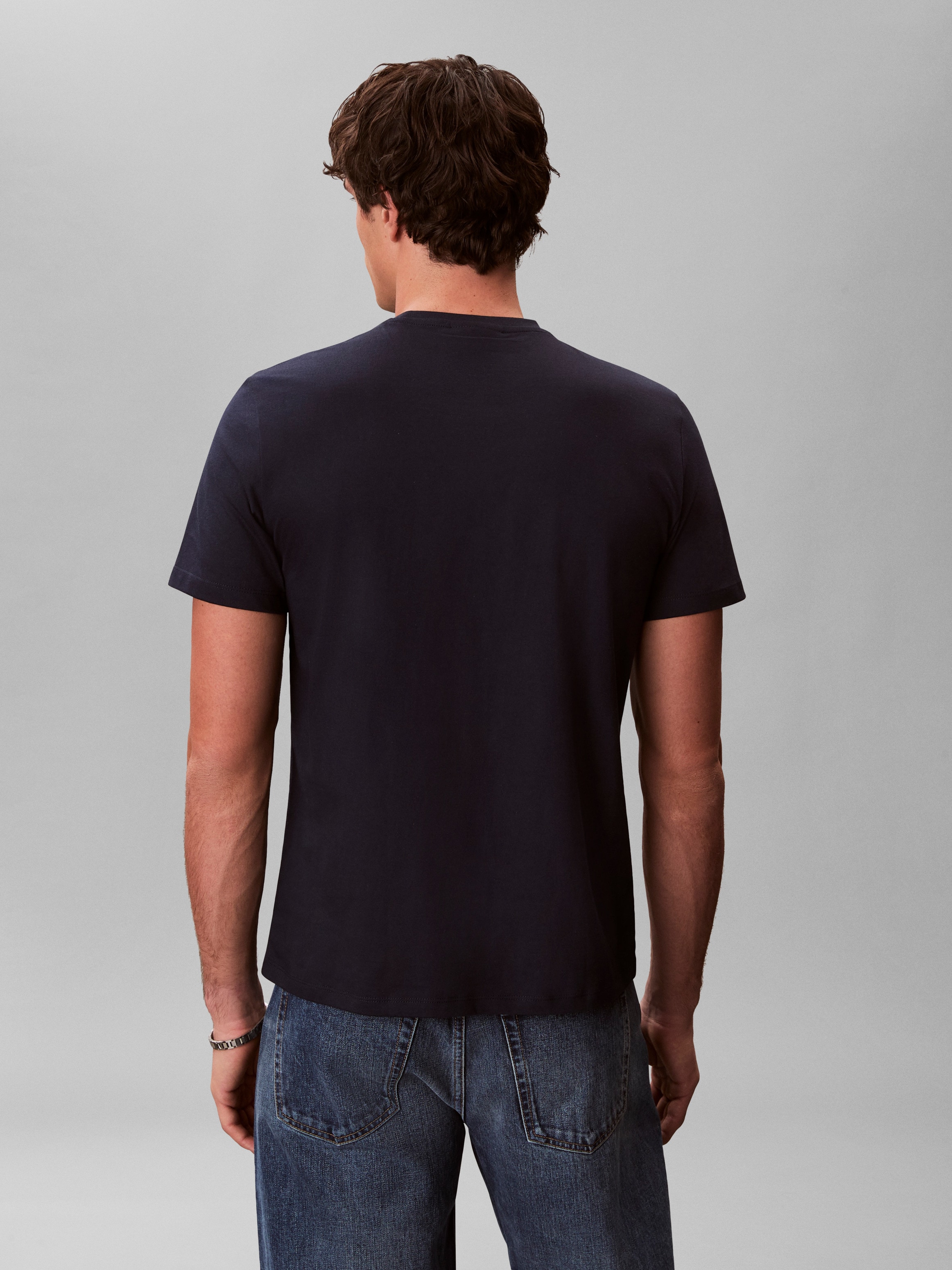 Calvin Klein Jeans T-shirt »SS CLASSIC MONOGRAM TEE 2PK« 2 cuis Mit Rundhalsausschnitt, regular fit