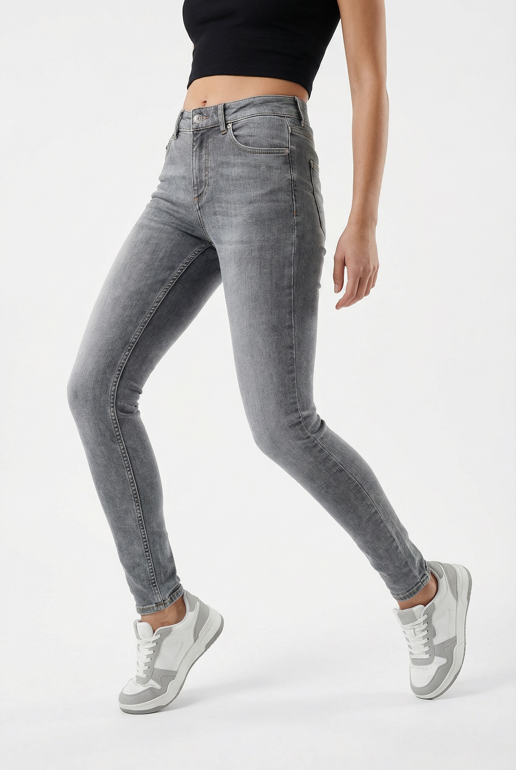 Image of ONLY Skinny-fit-Jeans "ONLBLUSH MID WAIST SKINNY DNM DOT"