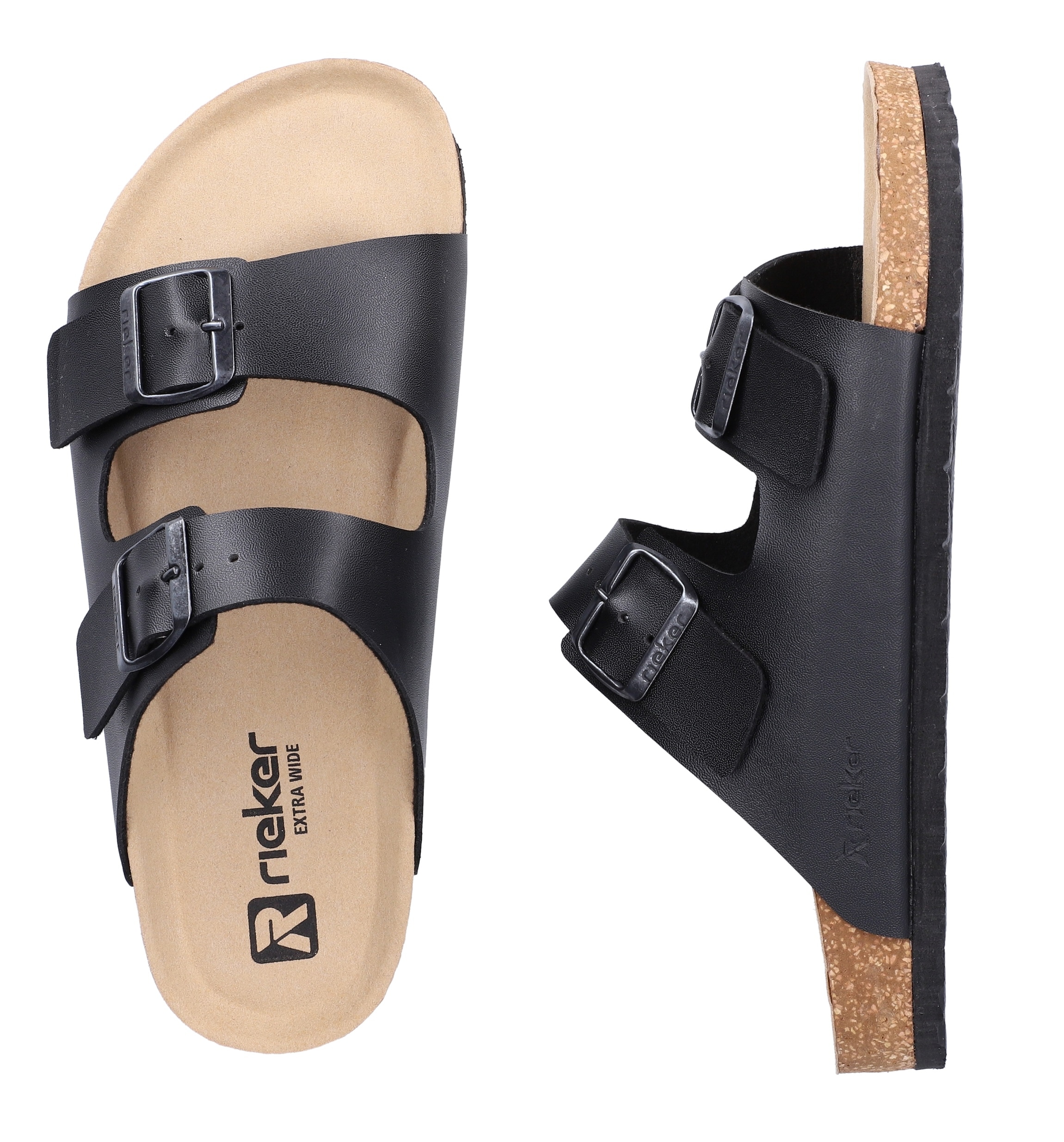 Rieker Pantolette  Sommerschuh, Schlappen, Hausschuh, mit zwei Schnallenverschlüssen