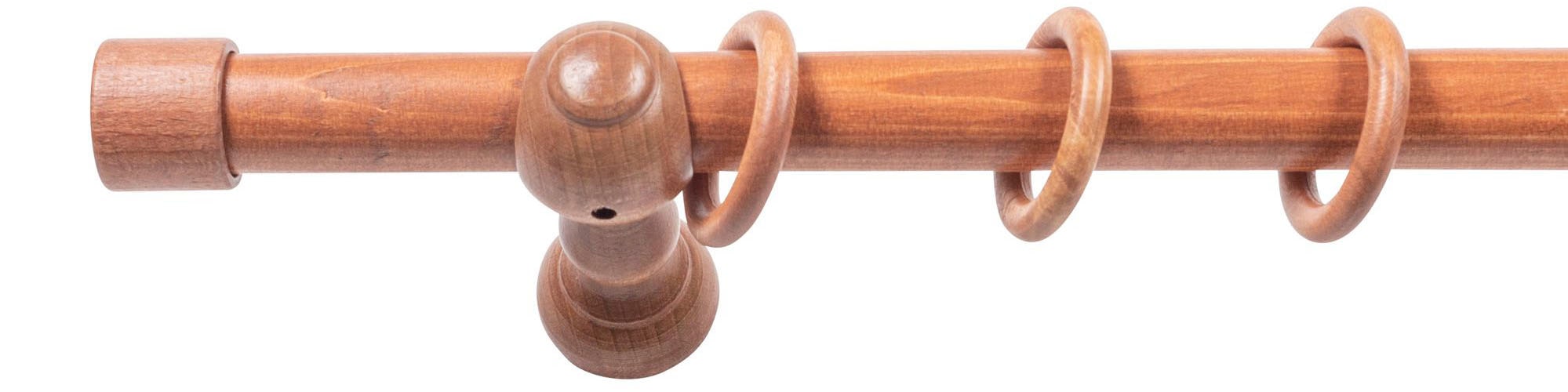 SN DECO GROUP Tringle à rideaux »Cafiro« 1 läufig-läufig Fixmass 28 mm, Holz, verschiedene Längen und Farben, Komplettset