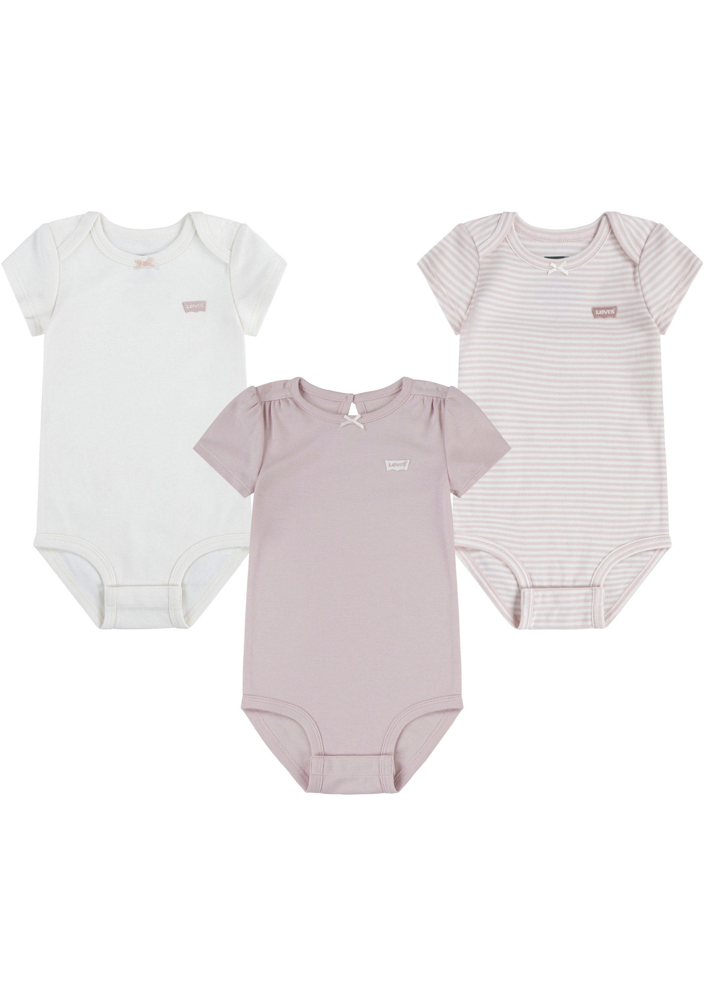 Image of Levis Kids Neugeborenen-Geschenkset "LVG 3PK BOW BODYSUIT SET" Set, 3 Stk. for Baby-Girls