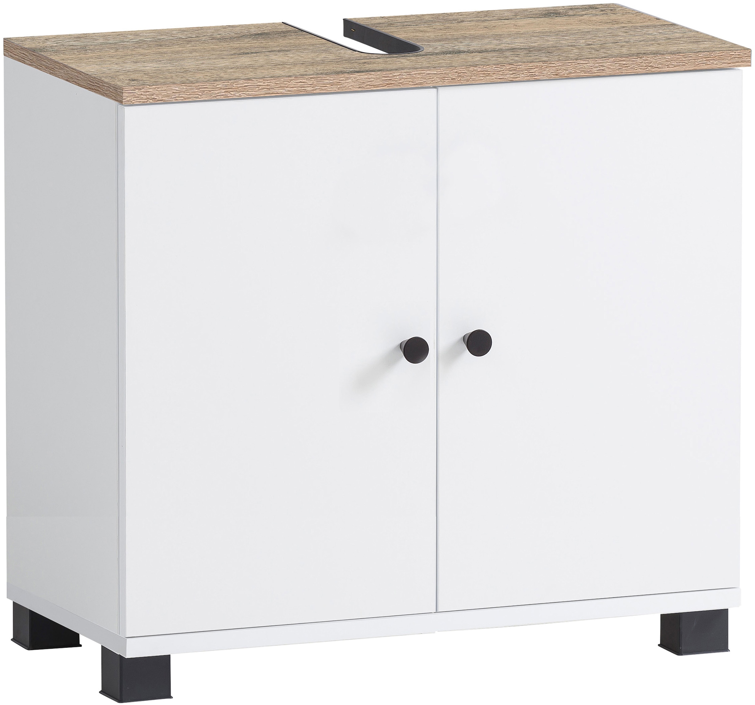 Image of welltime Waschbeckenunterschrank "Lugo, Waschbeckenunterschrank, Made in Germany, B: 59 cm" Solide Verarbeitung - Dieses Produkt ist in Deutschland gefertigt