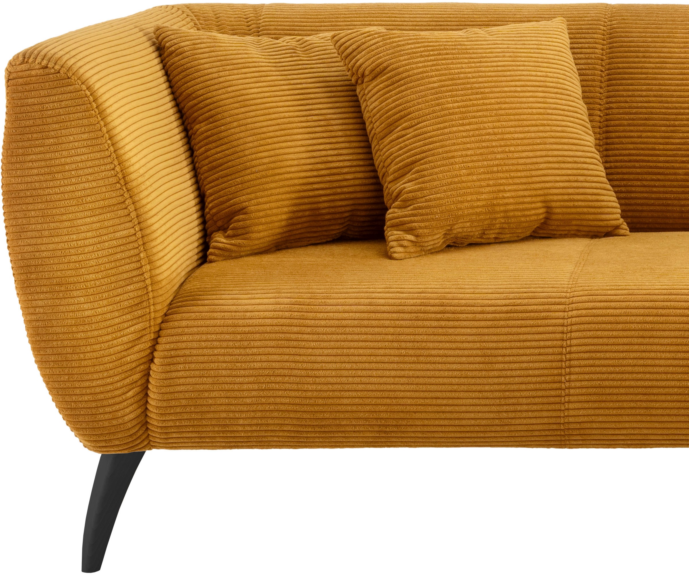 INOSIGN Ecksofa »Colori L-Form«, Holzfussfarbe wählbar, inkl. 4x Zierkissen