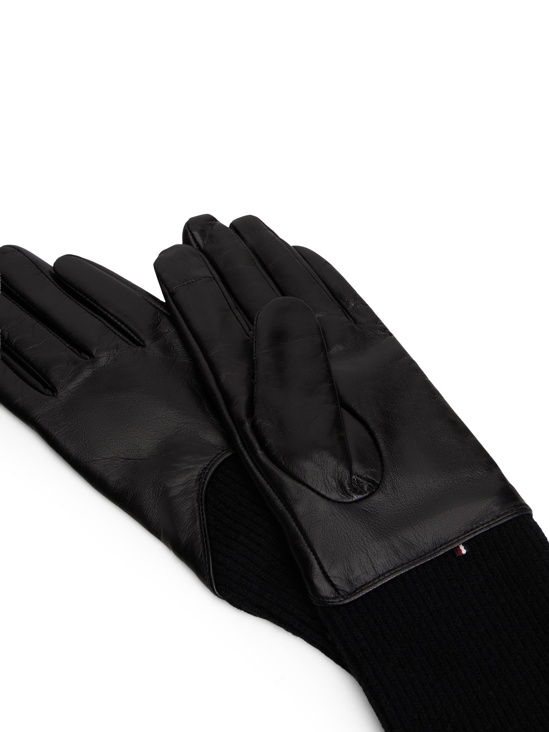 Tommy Hilfiger Gants en cuir »HERITAGE SCRIPT LTHR GLOVES« 2 cuis tlg. Regular fit