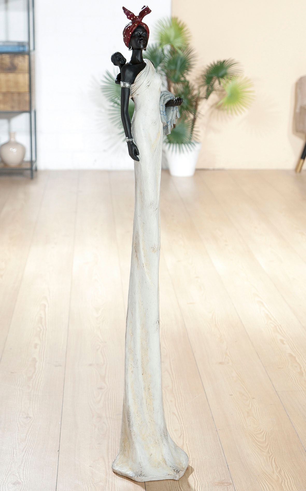 Image of GILDE Afrikafigur "Afrikanerin Tortuga" Höhe 104 cm, Wohnzimmer