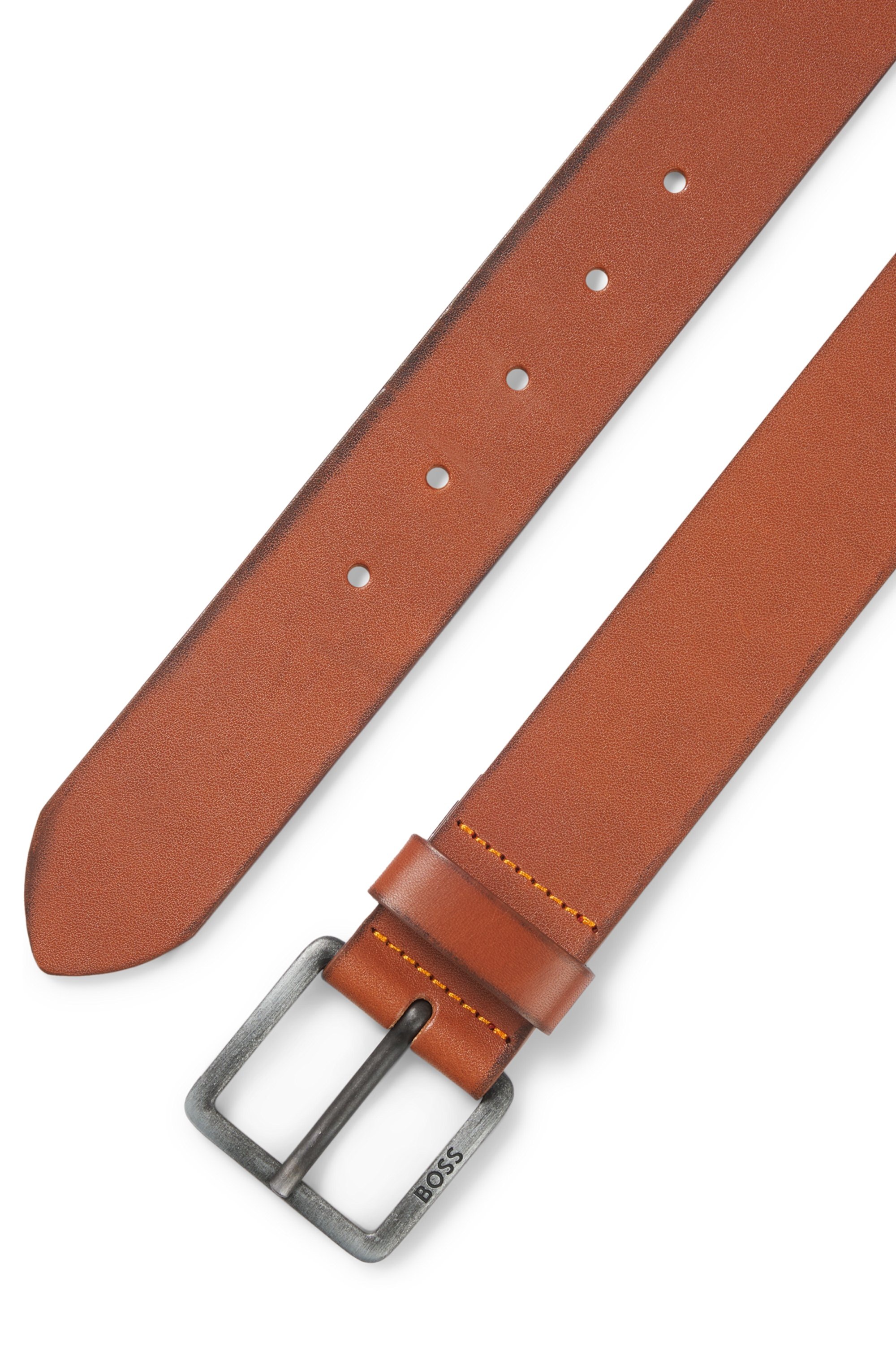 BOSS Ledergürtel »Jeeko_Sz40«, mit matter Schliesse
