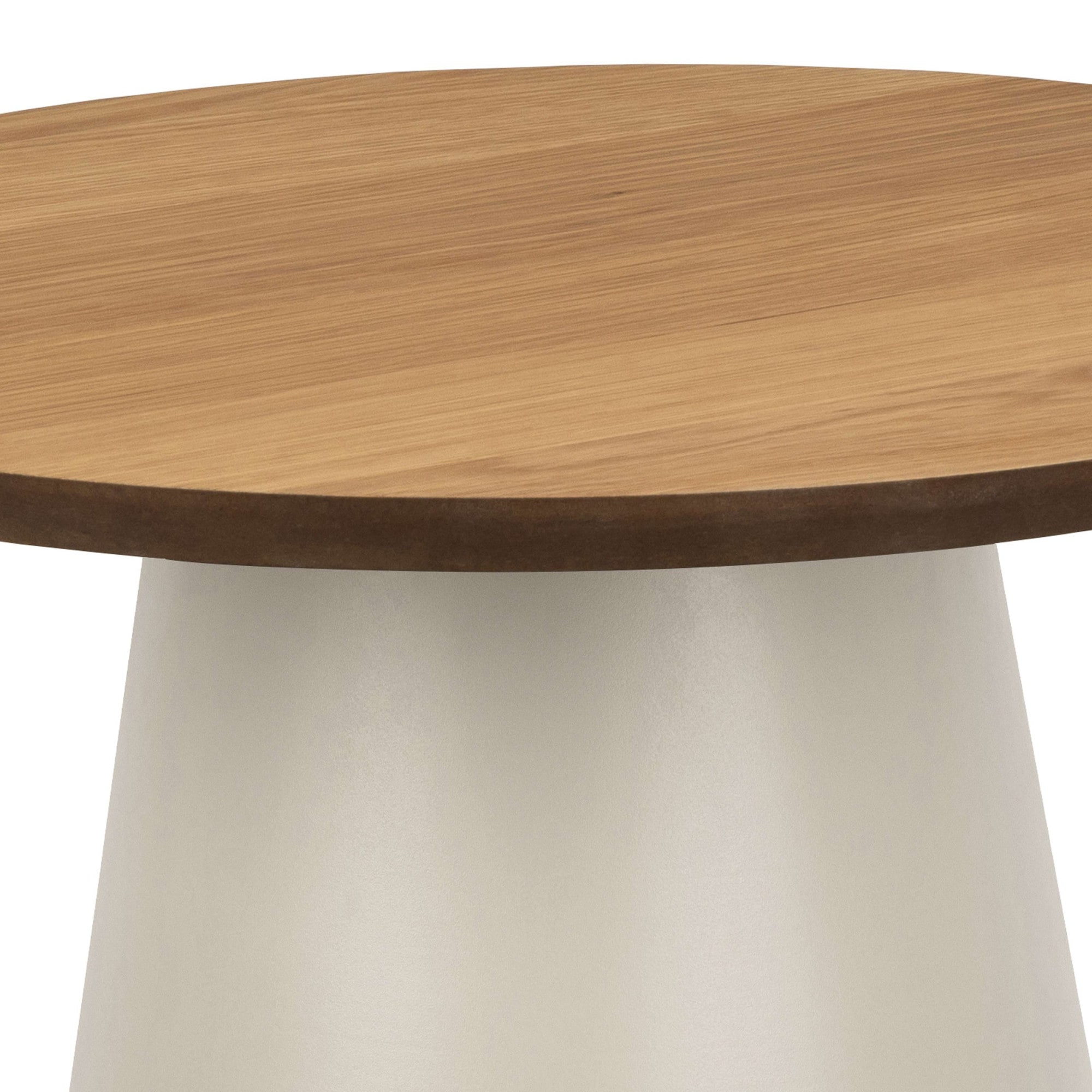 ACTONA GROUP Couchtisch »Soli« Rund Couchtisch, Tischplatte matt Eiche, Säule Gestell grau, Ø65x43cm