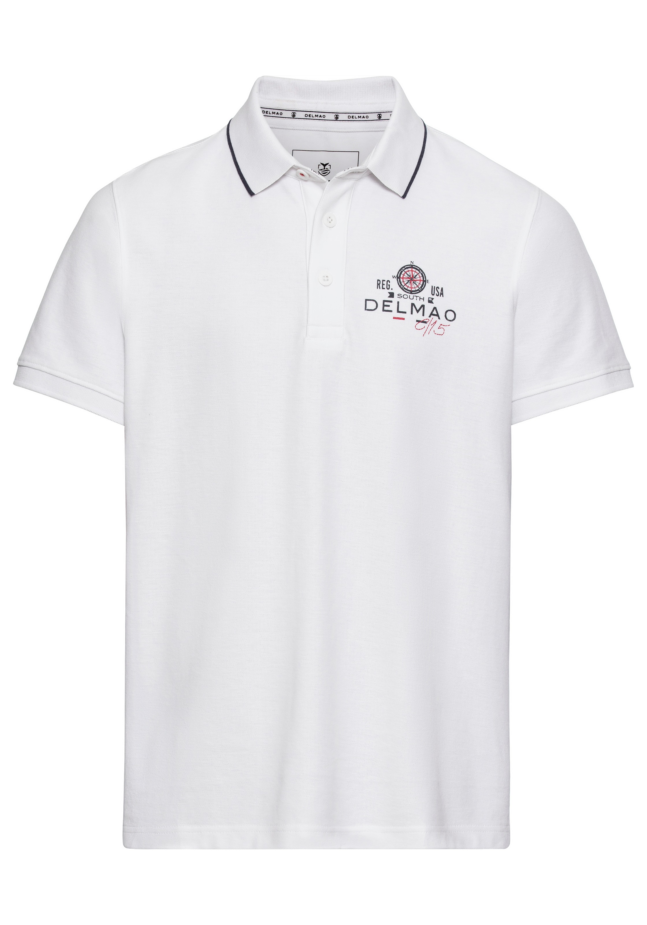 DELMAO Poloshirt, mit Brustprint