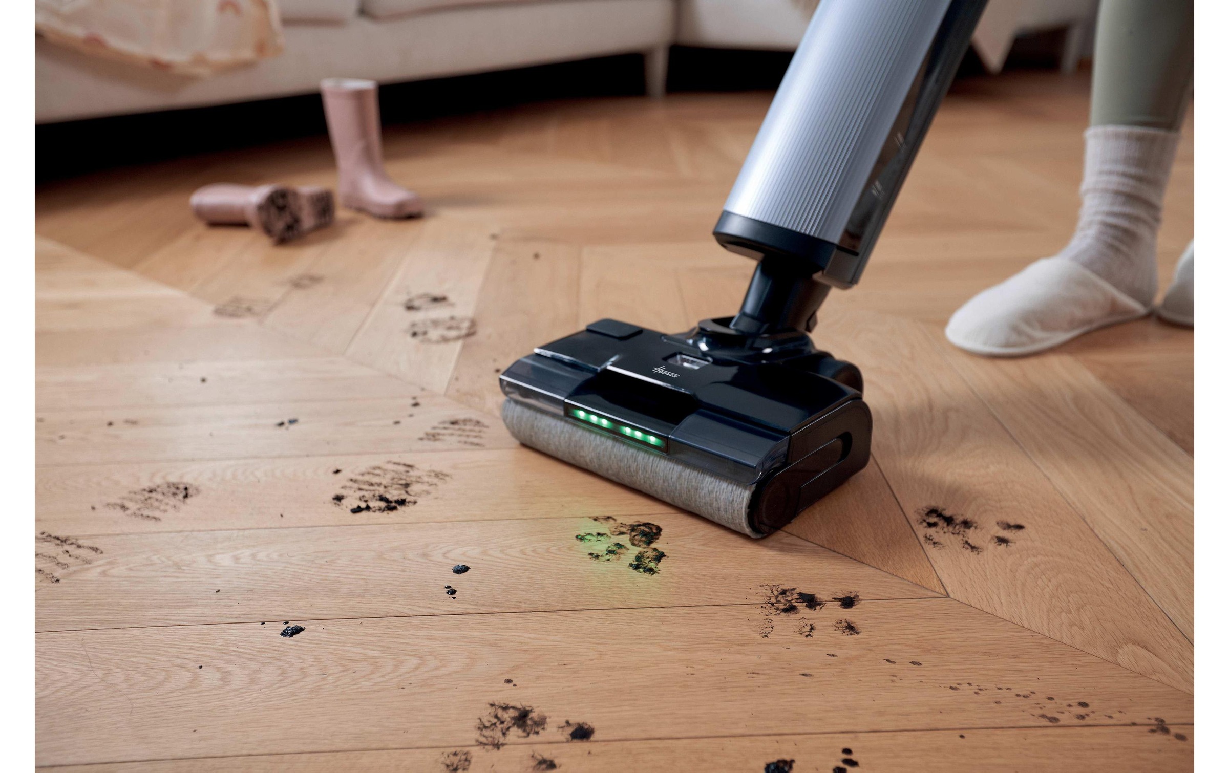 Hoover Nass-Trocken-Akkusauger »HW6 Ultra Clean HW600 11« Nass- und Trockensauger mit 20.000 Pa Saugkraft und LED-Display