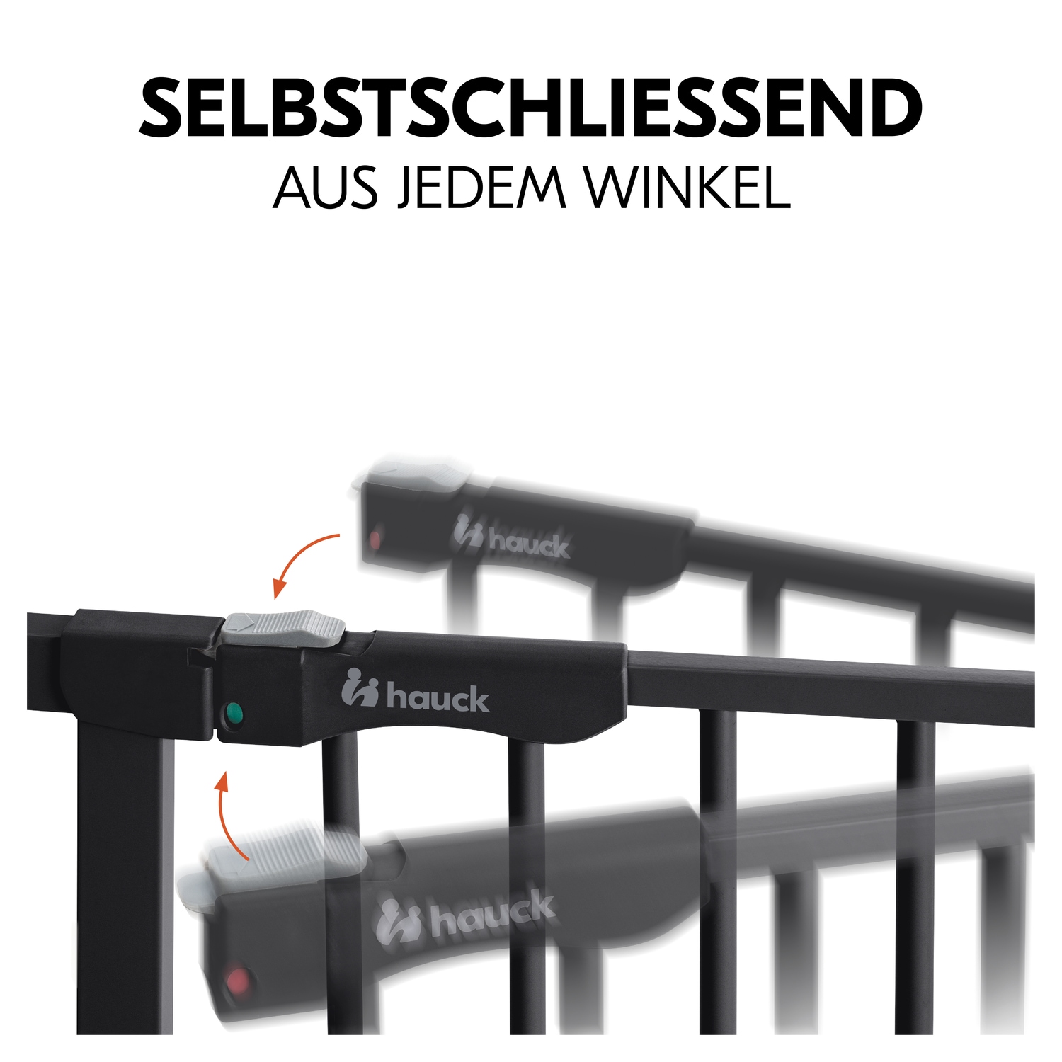 Hauck Türschutzgitter »Clear Step Autoclose 2, Black« auch als Treppenschutzgitter verwendbar; 75-80, flacher Durchgang