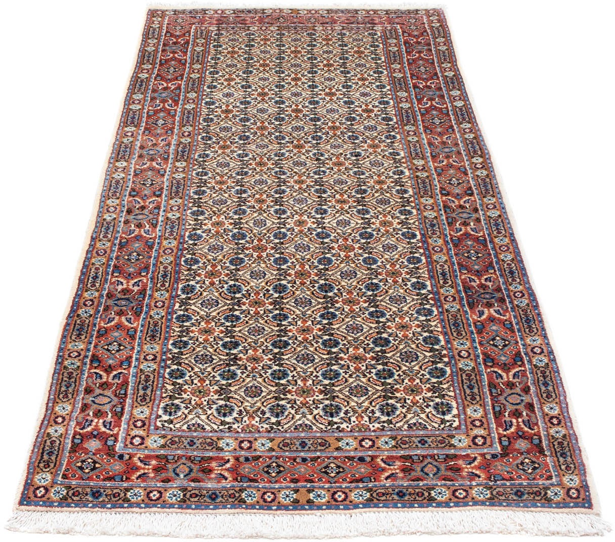 Image of morgenland Hochflor-Läufer »Moud Medaillon Beige 191 x 80 cm«, rechteckig, 1 mm Höhe, Handgeknüpft bei Ackermann Versand Schweiz