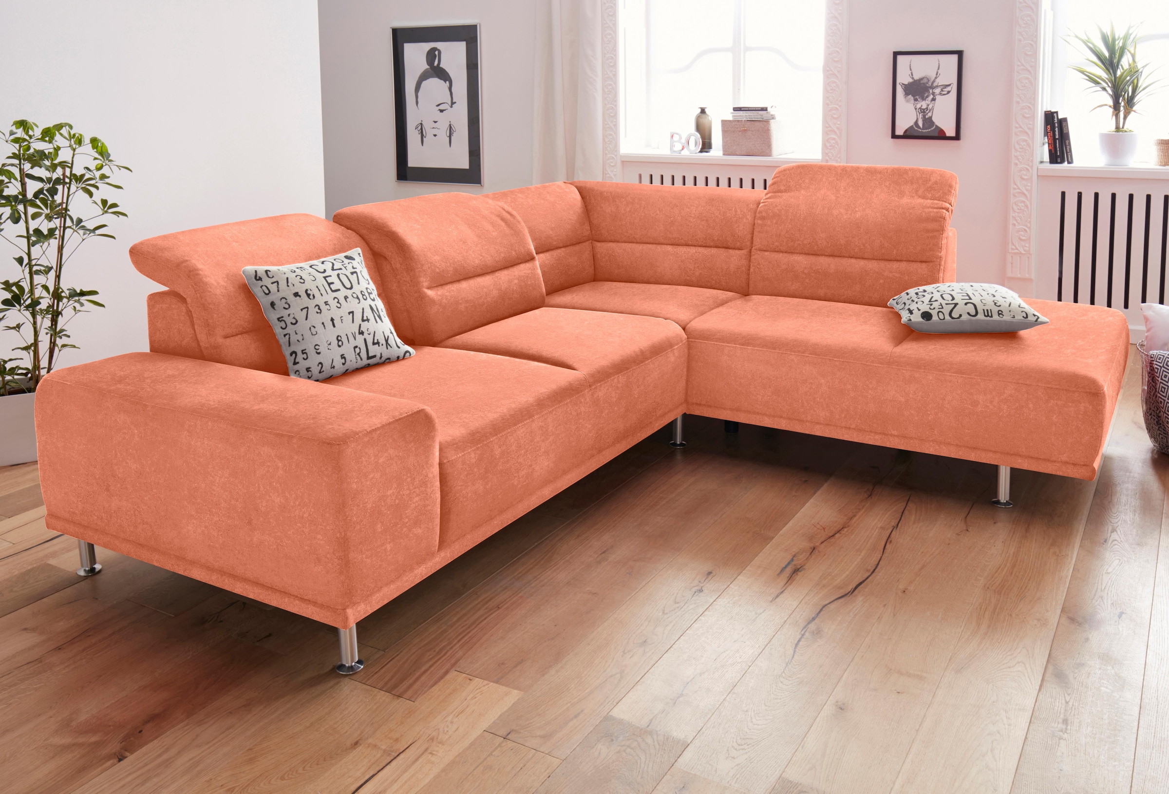 Image of sit&more Ecksofa "Mariola L-Form" mit Federkern und Ottomane, inklusive Sitztiefenverstellung