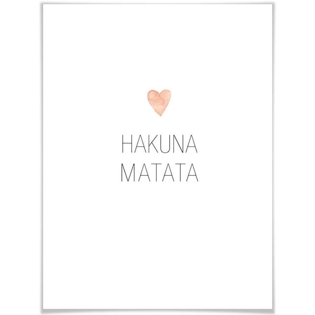 Wall-Art Poster »Hakuna Matata«, Schriftzug, (1 St.), Poster, Wandbild, Bild,  Wandposter acheter confortablement