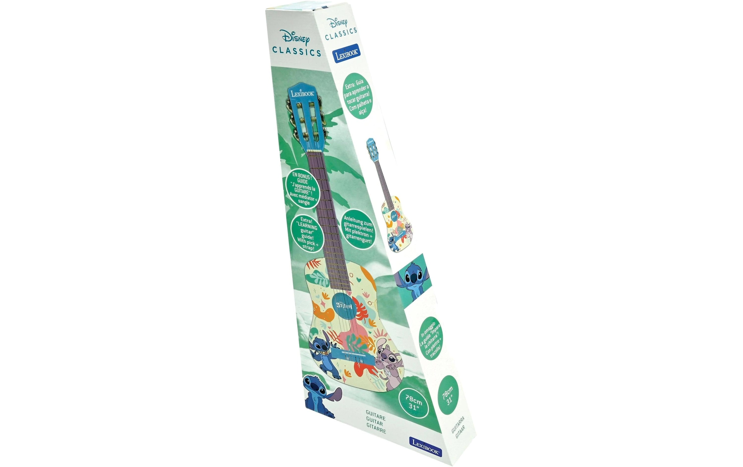 Lexibook® Jouet instrument de musique »Akustikgitarre Disney Stitch«