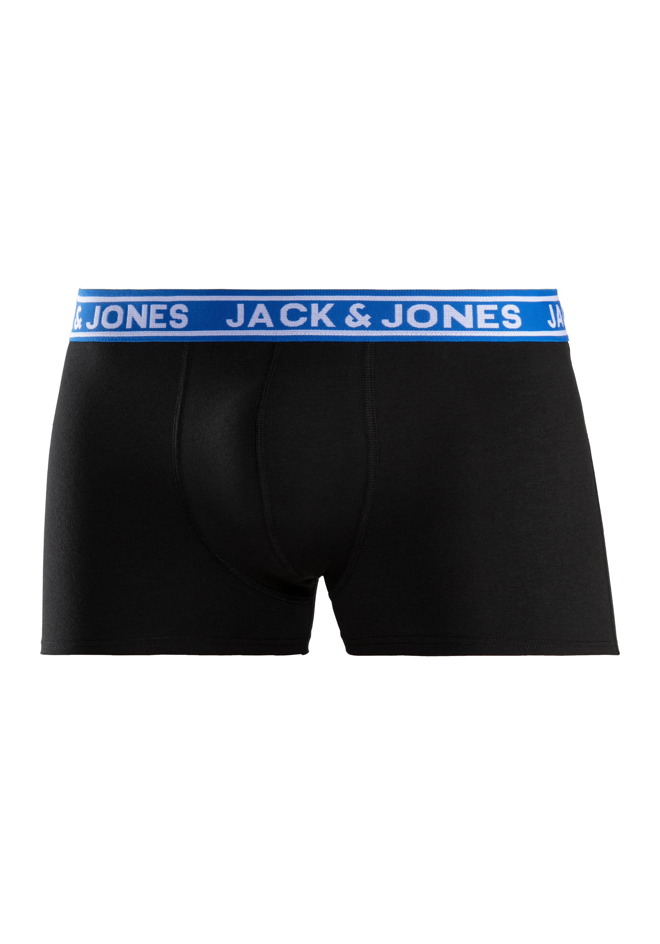 Jack & Jones Trunk »JACCRISP im 6er Pack mit Logobund und Stretchkomfort«, (Packung, 6 St.), unifarben mit Farbeinsatz, modisch, eng anliegend, Baumwollmischung