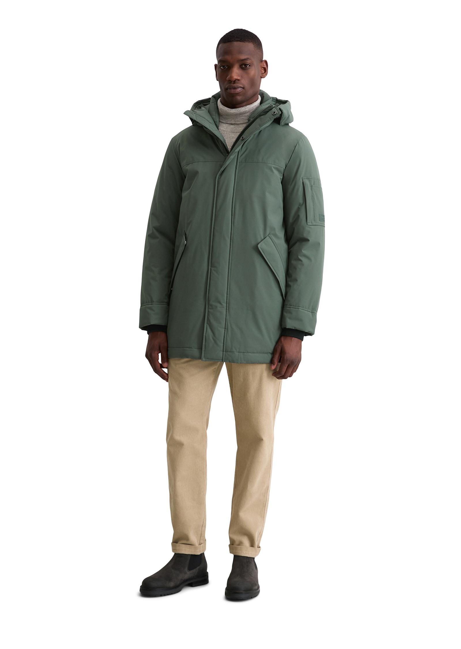 Marc O'Polo Parka mit Kapuze Weich und wasserabweisend, Winterjacke, regular fit