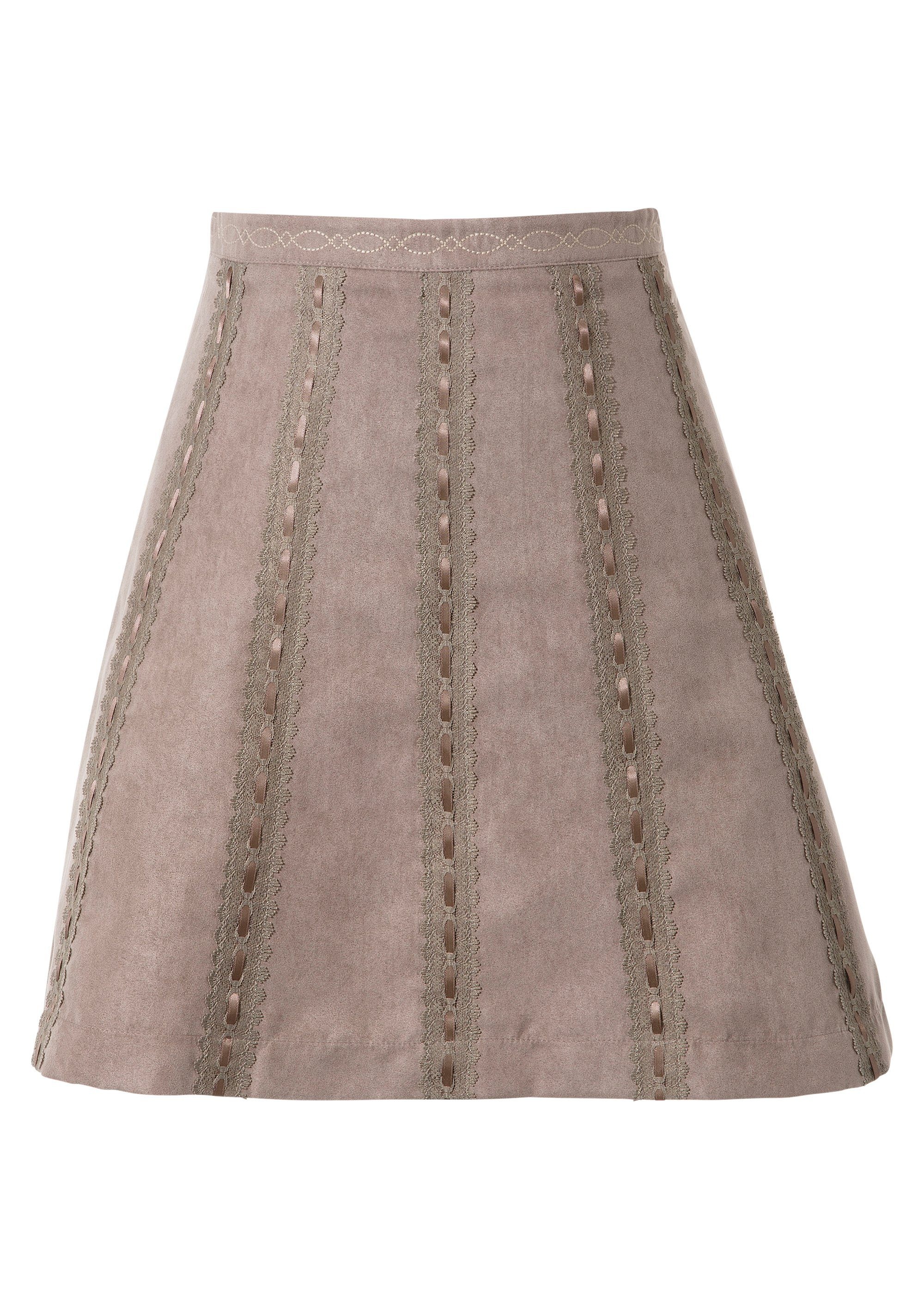 Image of KRÜGER COLLECTION Trachtenrock, in Veloursleder- Optik bei Ackermann Versand Schweiz