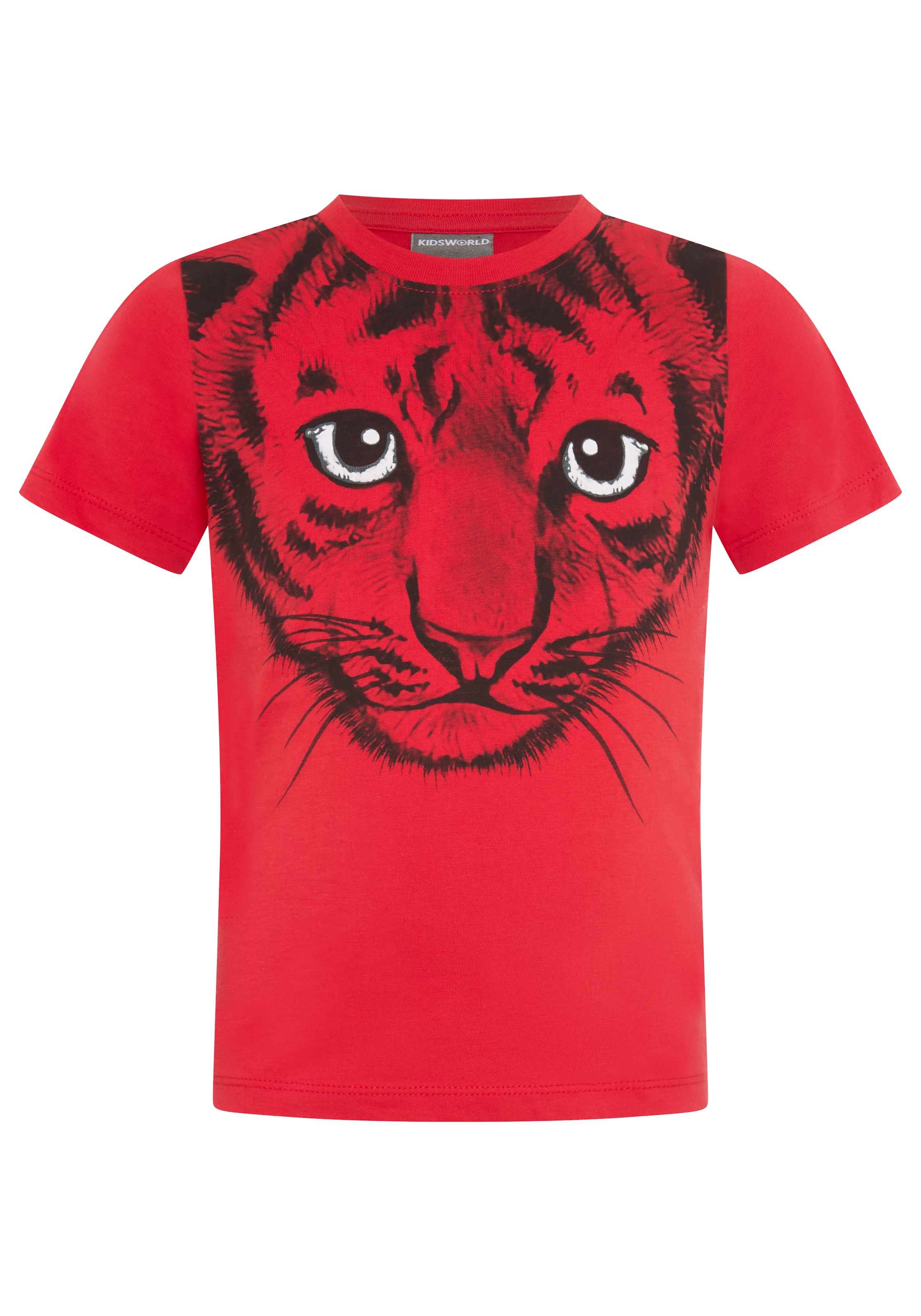KIDSWORLD T-shirt »Mit tollem Druck: LITTLE TIGER« manches courtes, coupe basique, avec imprimé énergique, encolure ronde
