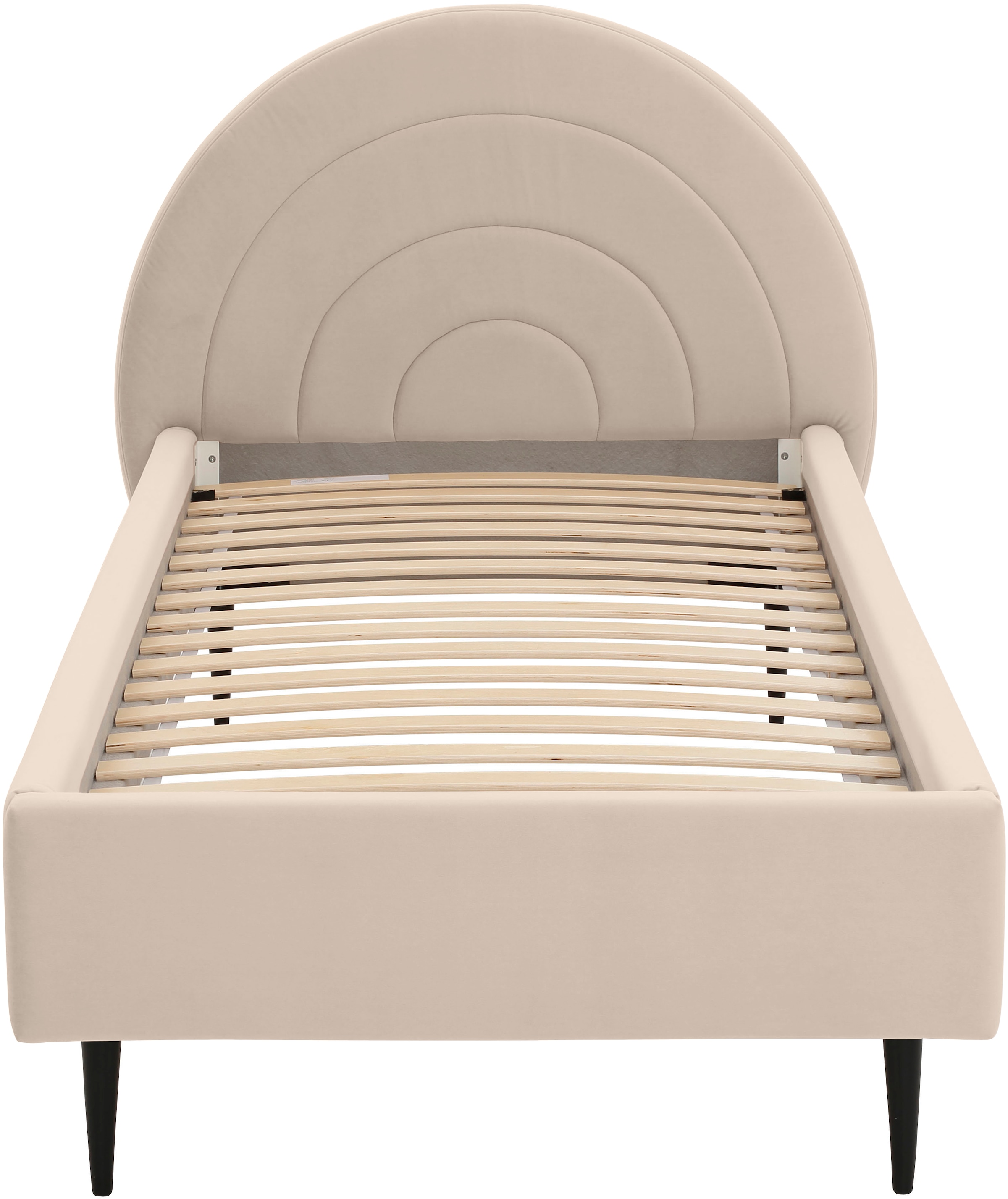 Lüttenhütt Polsterbett »Femmy« angenehm gepolstertes Kopfteil mit dekorativem Regebogenmotiv