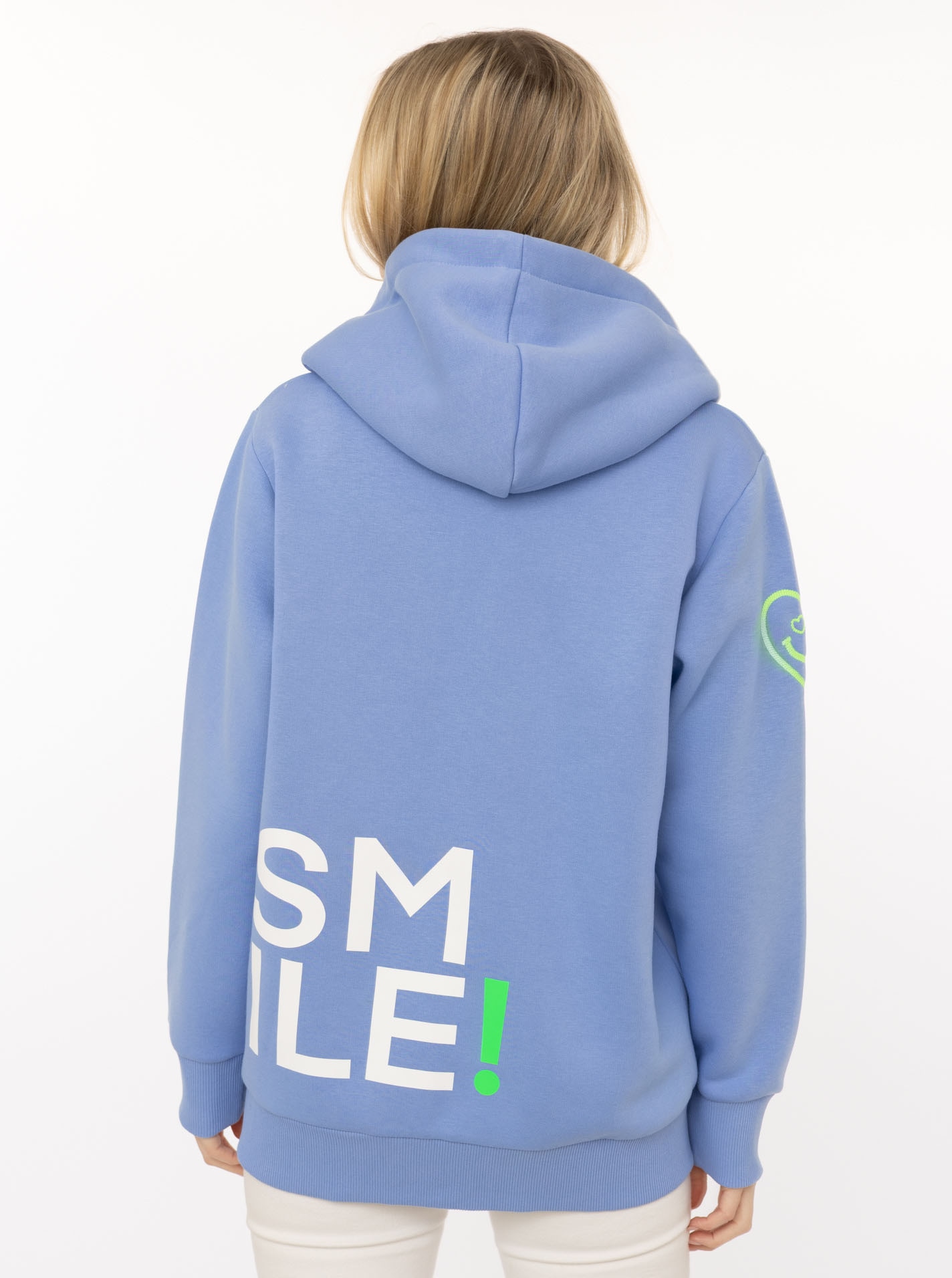 Zwillingsherz Sweat à capuche »"Alissa"« mit SMILE, gesticktem Herz am Arm und Reissverschluss