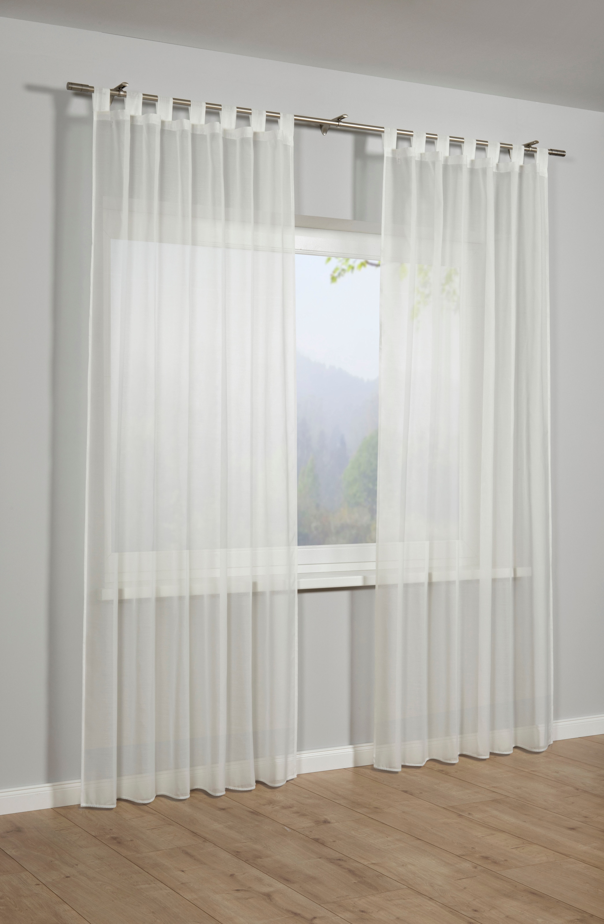 Image of Sehlbach Gardine "Schal Voile Uni" Schlaufen 1 Stk. tlg. mit Schlaufen