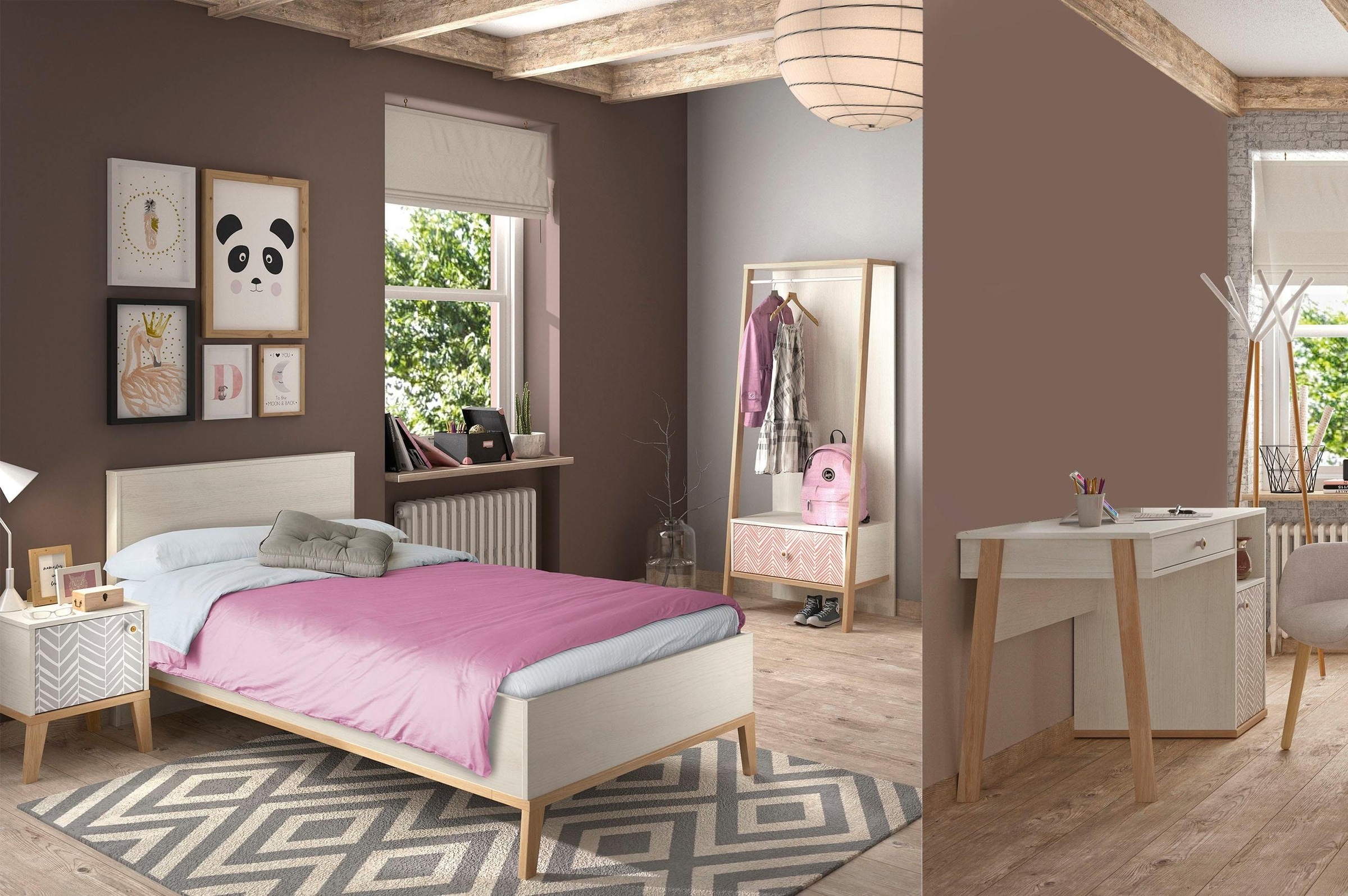 Gami Jugendzimmer-Set »Alika«, (Set, 4 St., Kleiderständer, Bett, Nachttisch,... kaufen