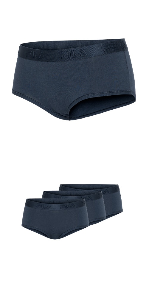 Fila Panty 3er Pack,  Baumwollmix, elastisch, Logobund