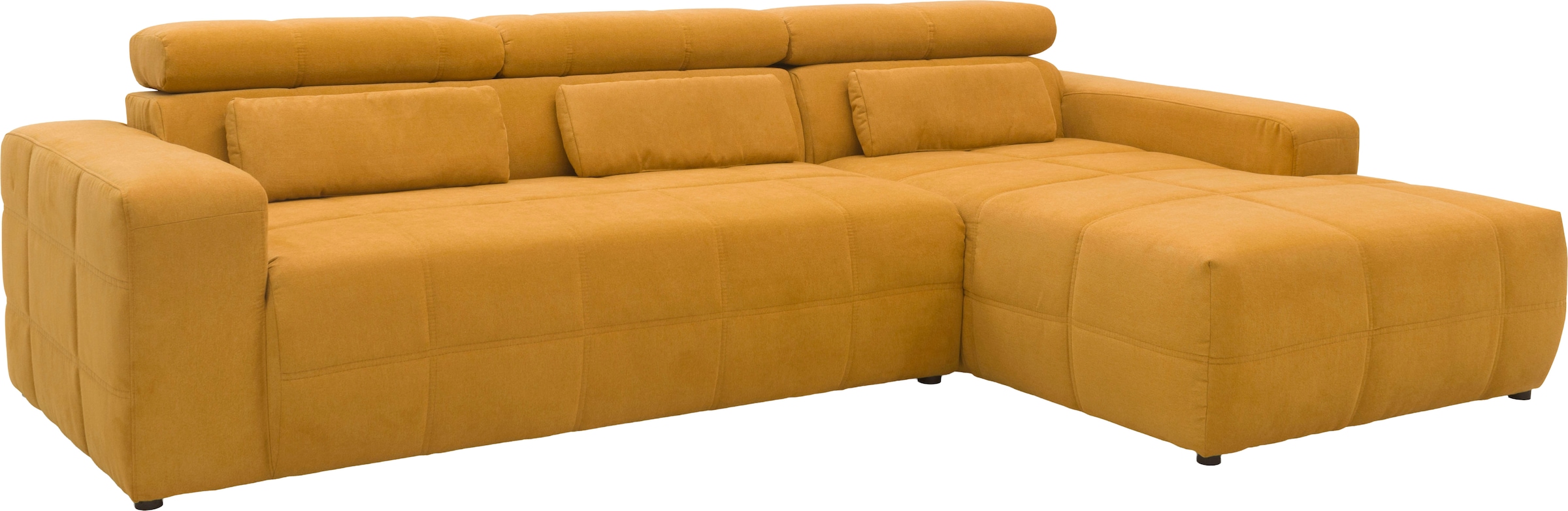 GOODproduct Canapé d'angle »Ballerup 235 x 175 cm, auch mit verstellbarer Sitztiefe« Appuie-têtes réglables, en tissu d'ameublement facile d'entretien et doux, forme en L
