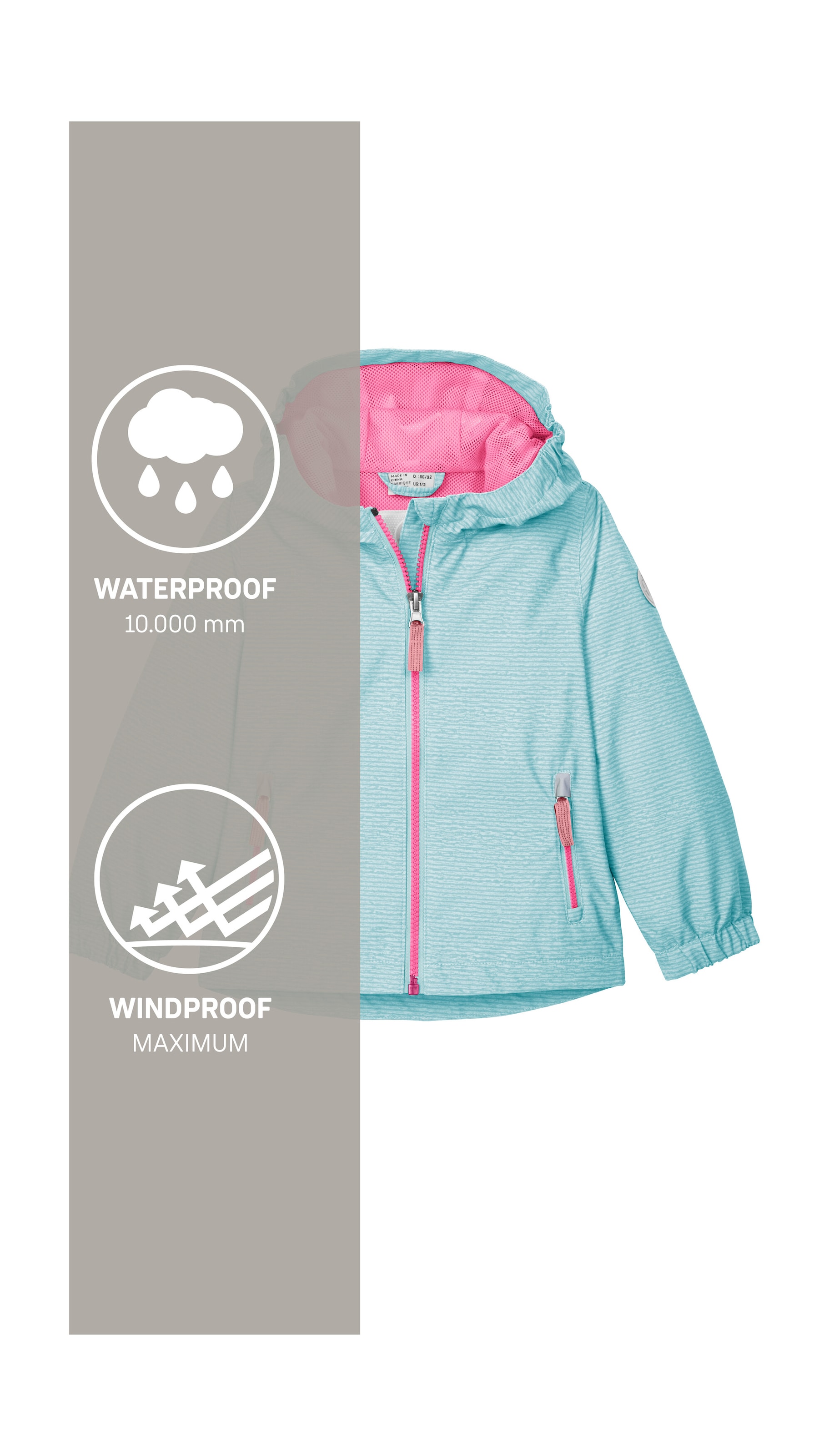 first instinct by killtec Funktionsjacke »FIOS 6 MNS JCKT«, Wasser- und winddichte Kinderjacke, verlängerbare Ärmeln, PFAS-frei