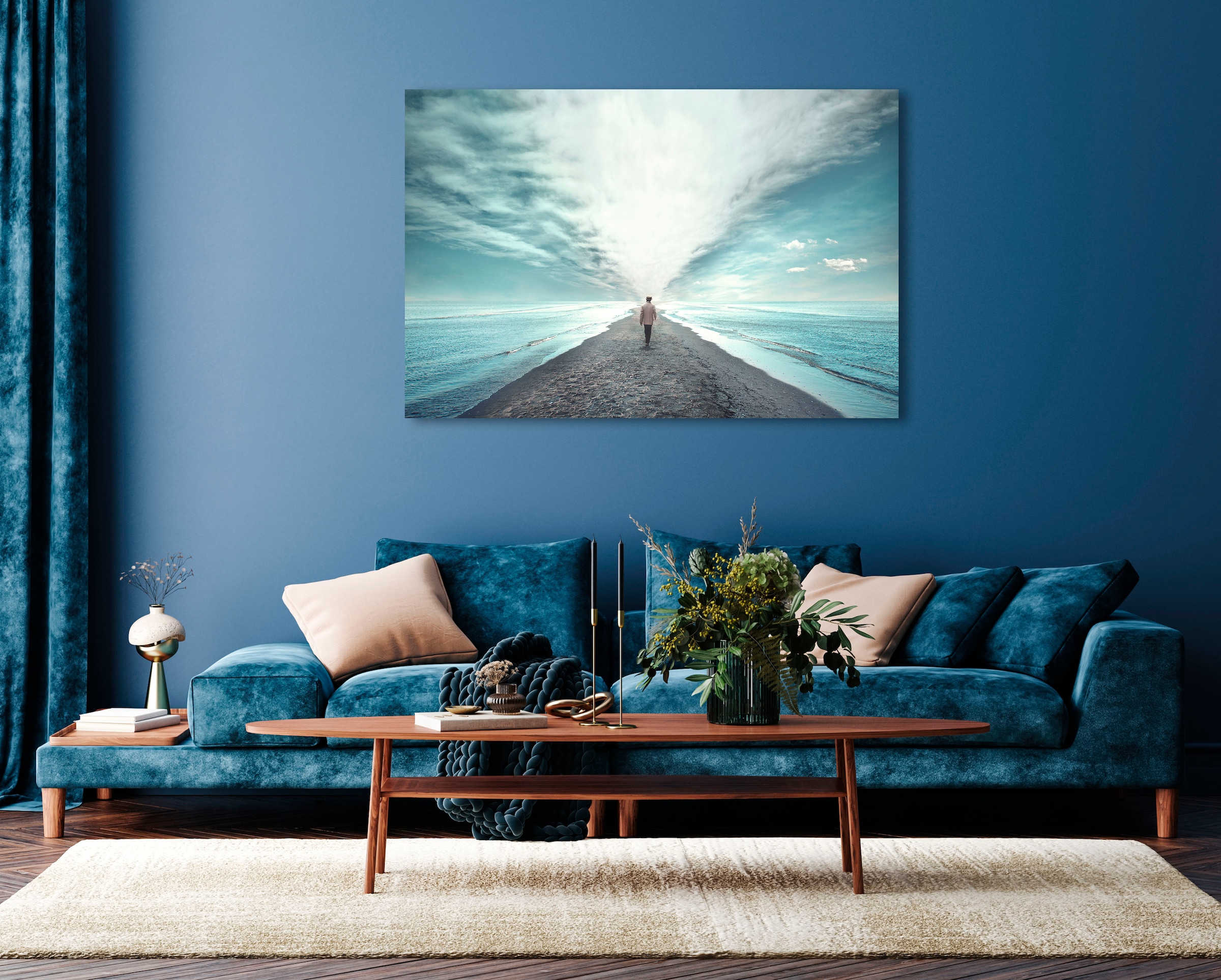 Image of queence Acrylglasbild "Evan" Meer Meer Bilder See Seebilder Seelandschaft Sonnenuntergang Spa Spa Bilder Steg Strand 1 Stk. tlg. Fine Art-Print in Galeriequalität