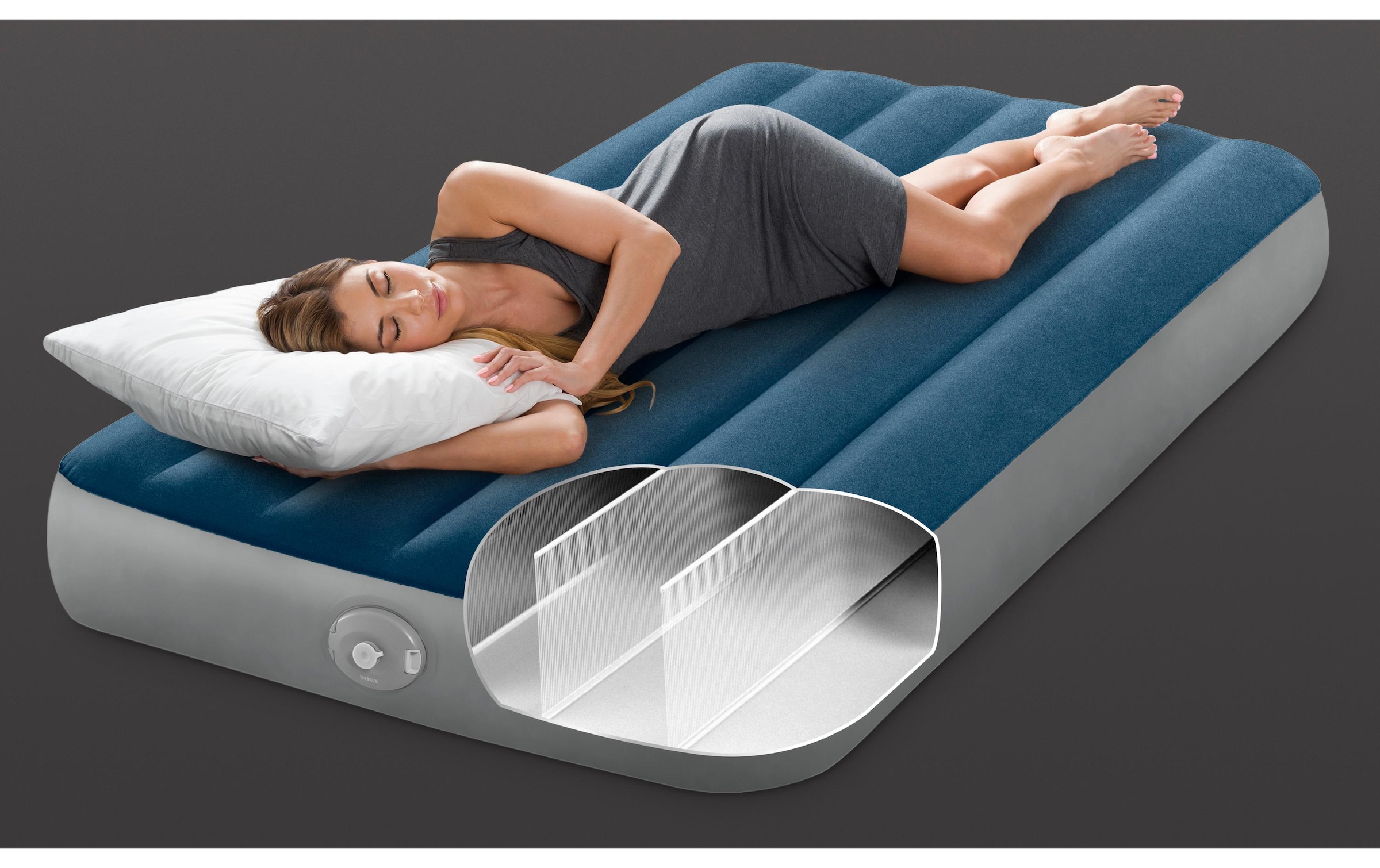 Intex Luftbett »Twin Prestige Downy 99 x 191 x 25 cm«