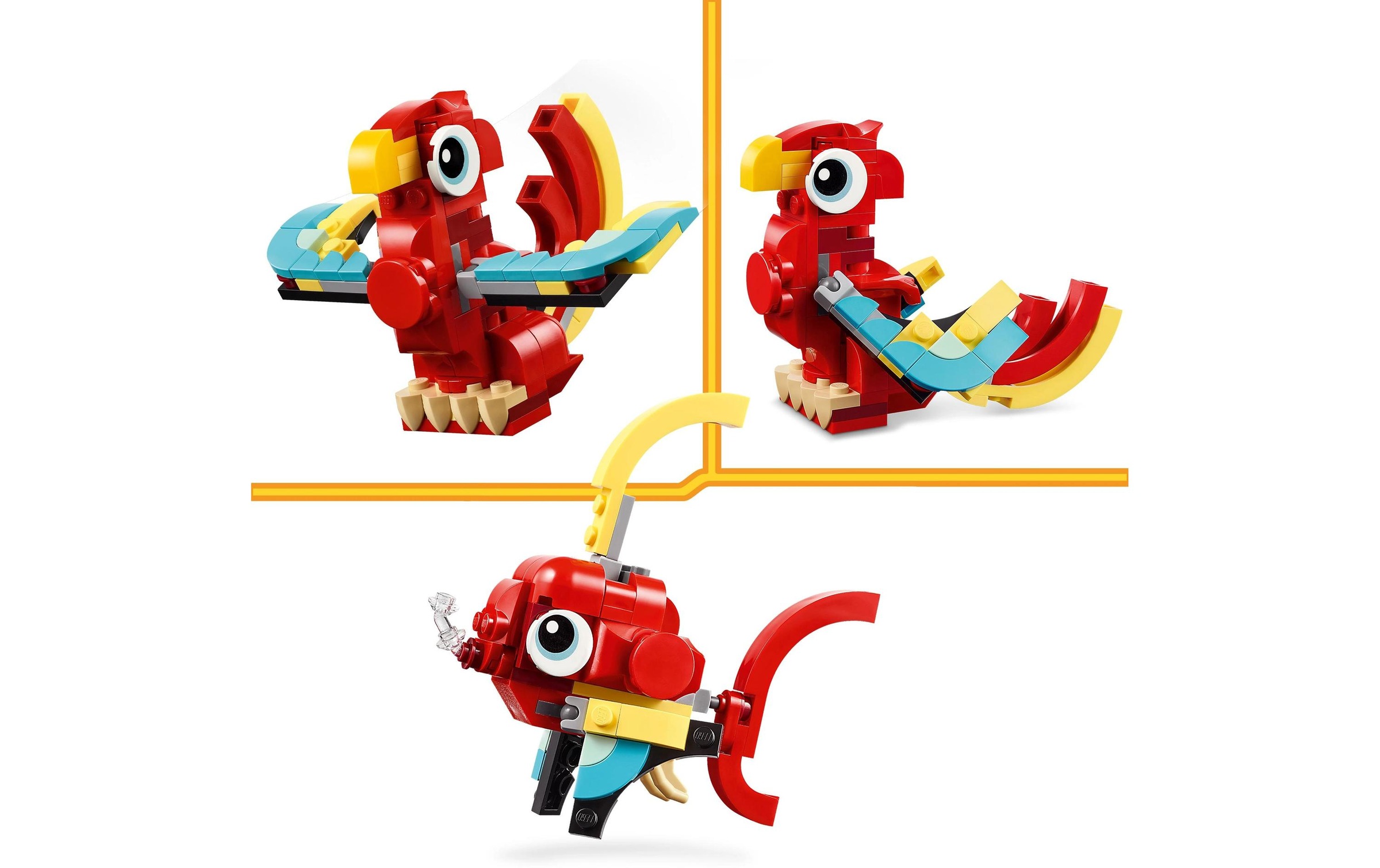 LEGO® Spielbausteine »Creator Roter Drache 31145«, (149 St.)