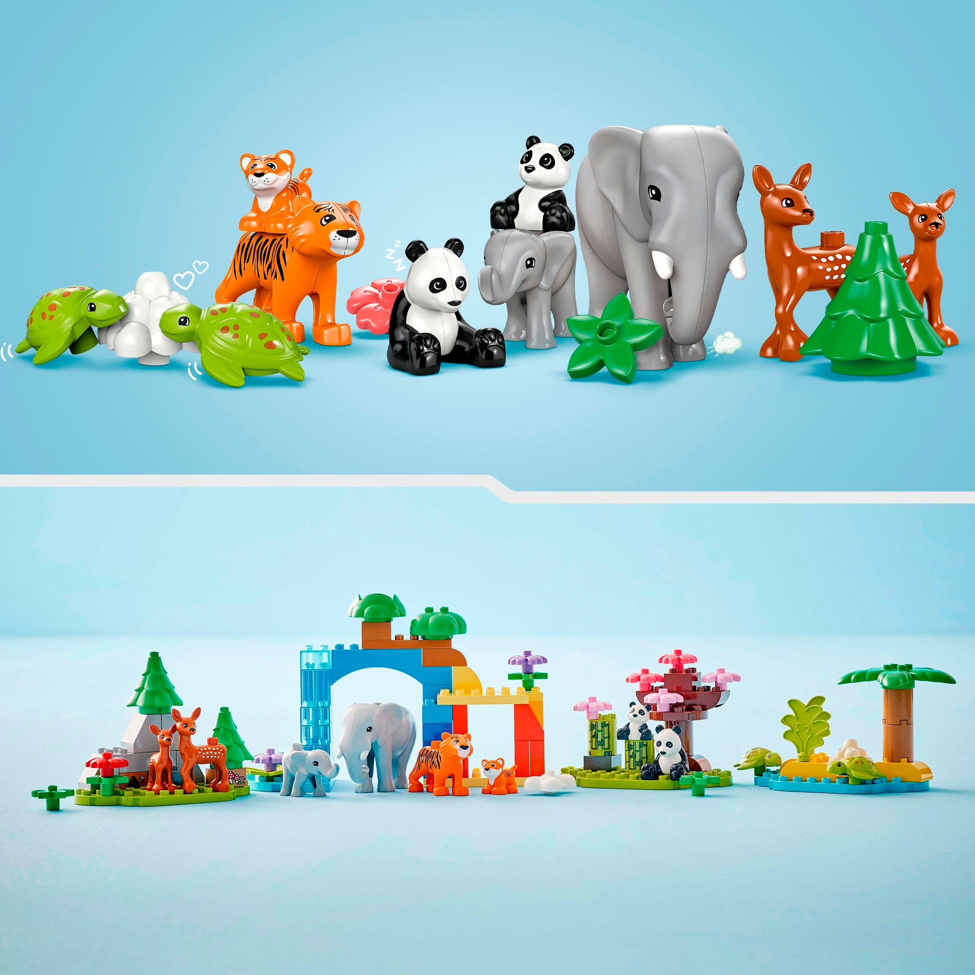 LEGO® Konstruktionsspielsteine »Wildtier-Familien 3-in-1-Set (10446), LEGO DUPLO Town« Made in Europe