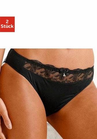 ♕ Nuance Slip, (Packung, 2 St.), mit schöner Stickereispitze  versandkostenfrei bestellen