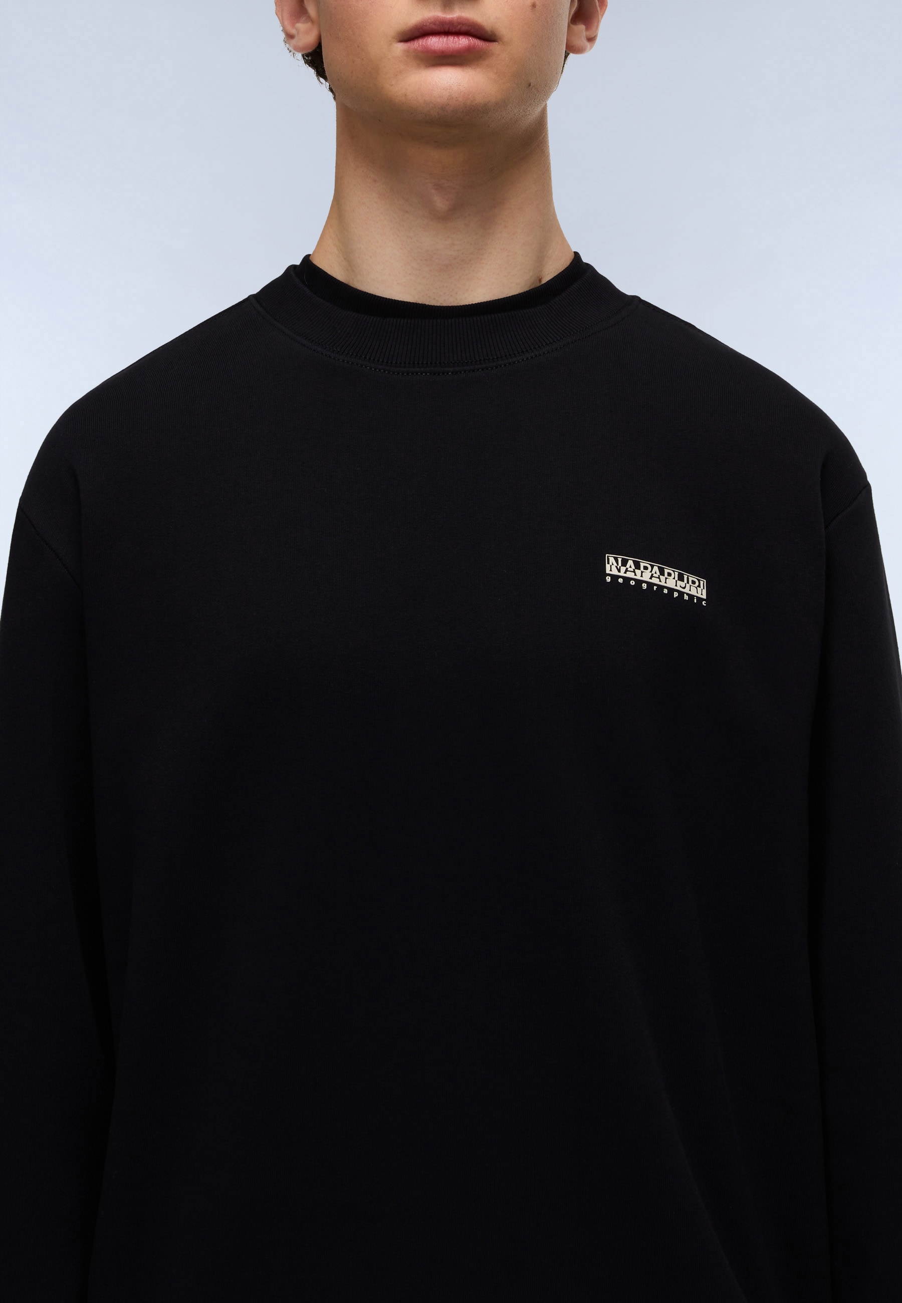 Napapijri Sweat-shirt »B-SMALL BOX C BEIGE DIMITY«, style sportif, col rond, sans fermeture
